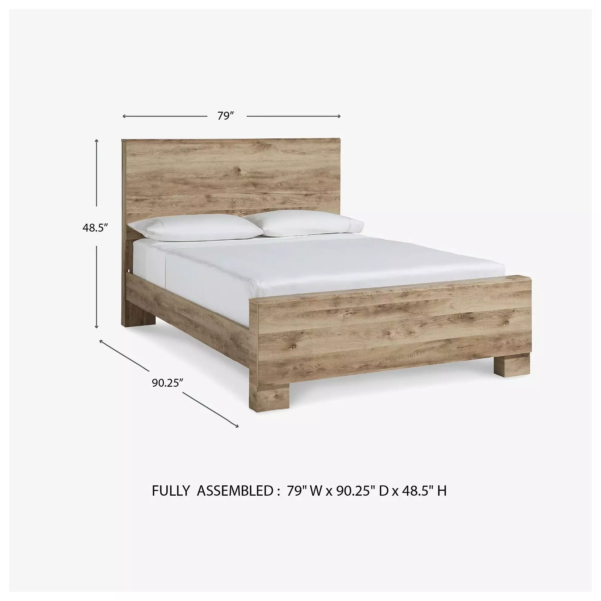 Hyanna Tan King Panel Bed
