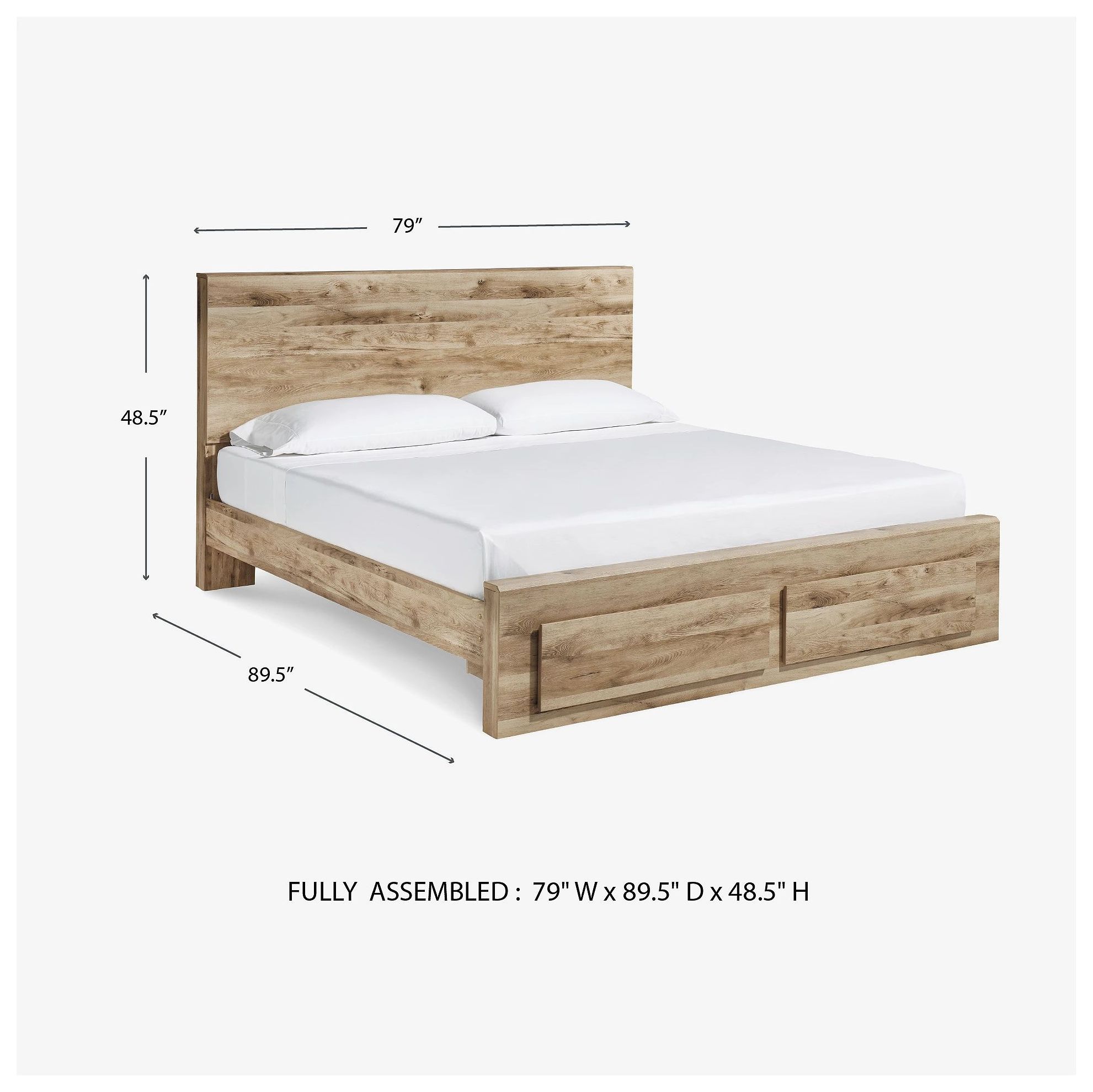 Hyanna Tan King Storage Platform Bed