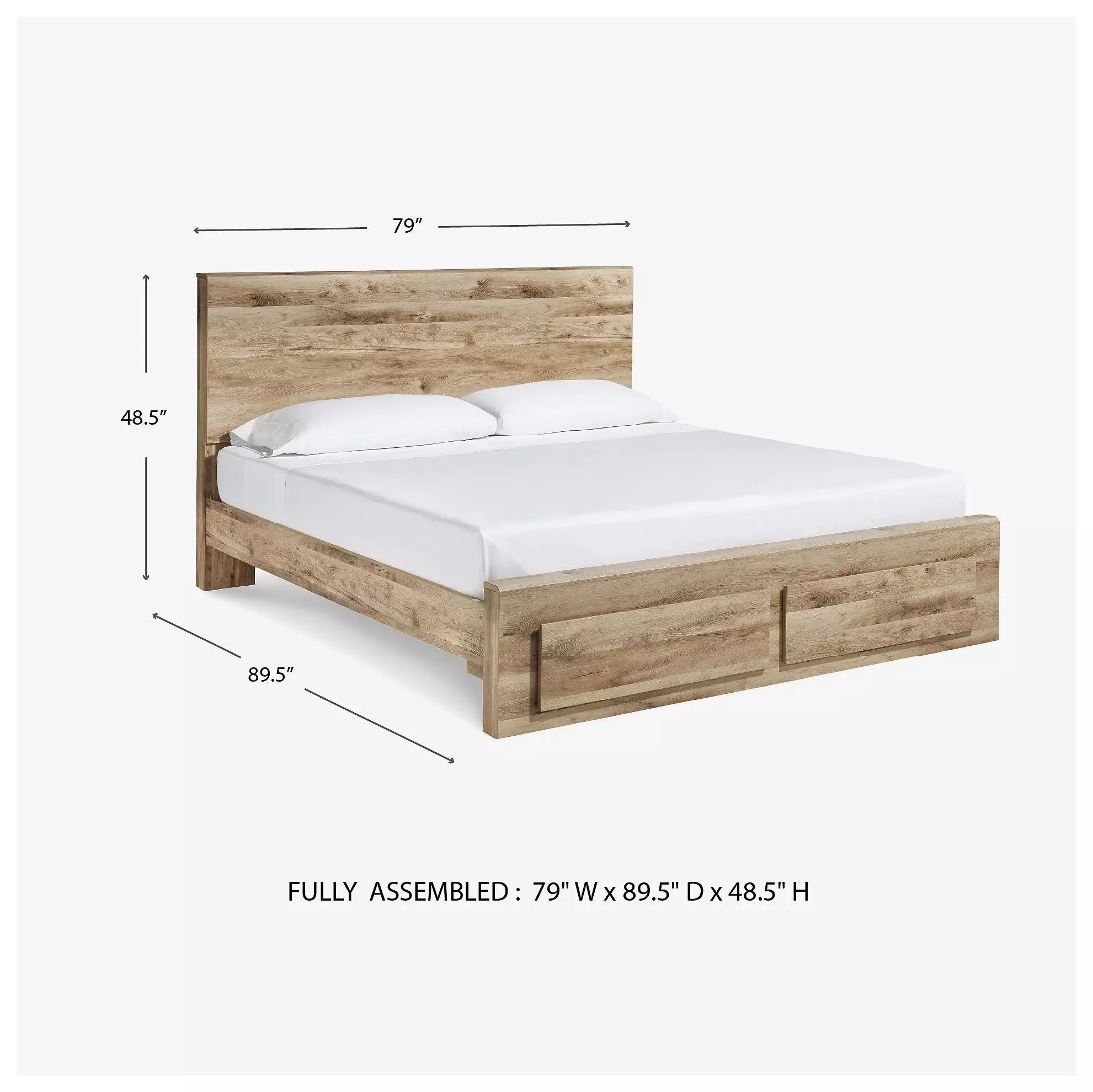 Hyanna Tan King Storage Platform Bed