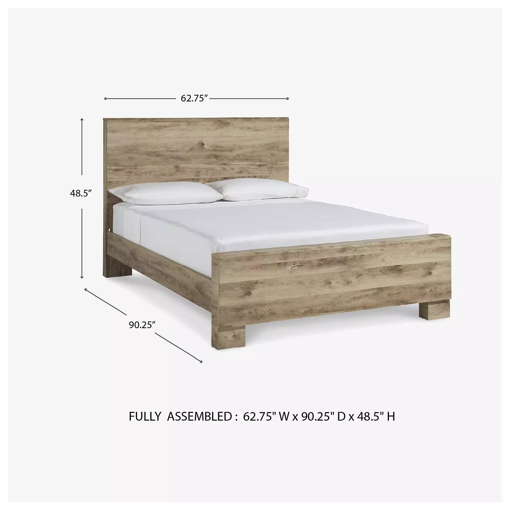 Hyanna Tan Queen Panel Bed