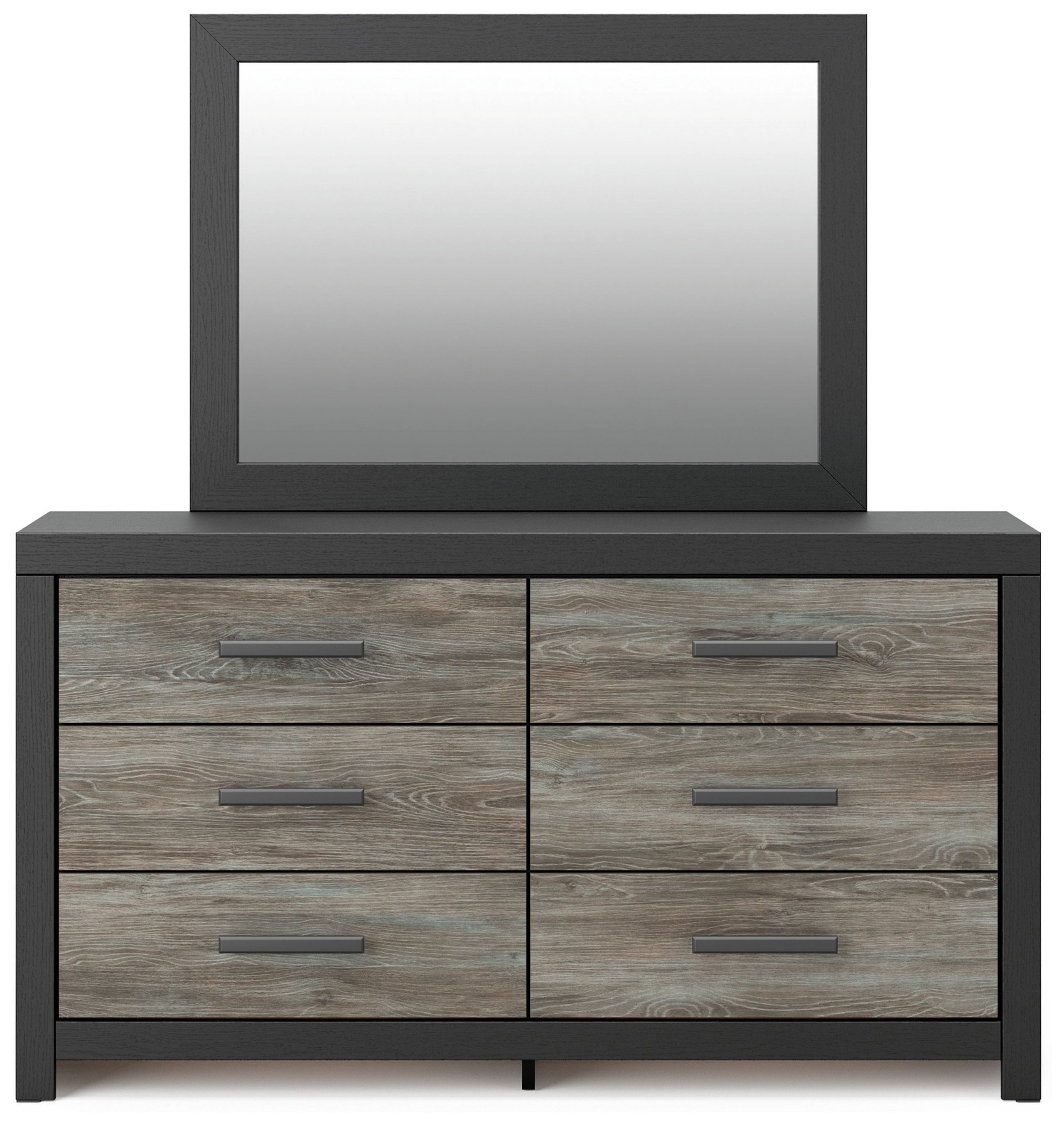 cheap grey dresser with mirror Ashley Furniture Broachmyn Black/Gray Dresser and Mirror