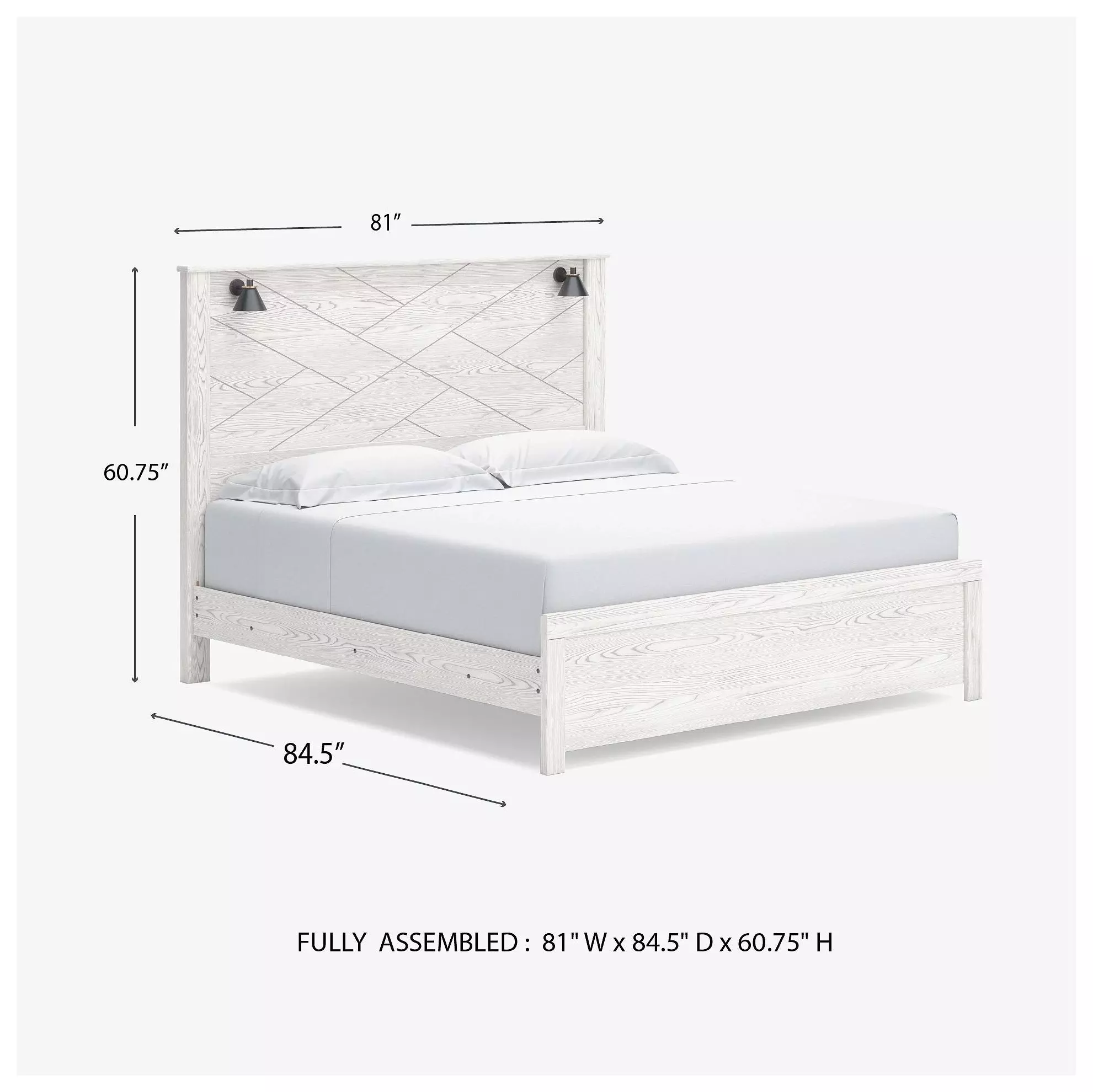 Gerridan White King Panel Bed