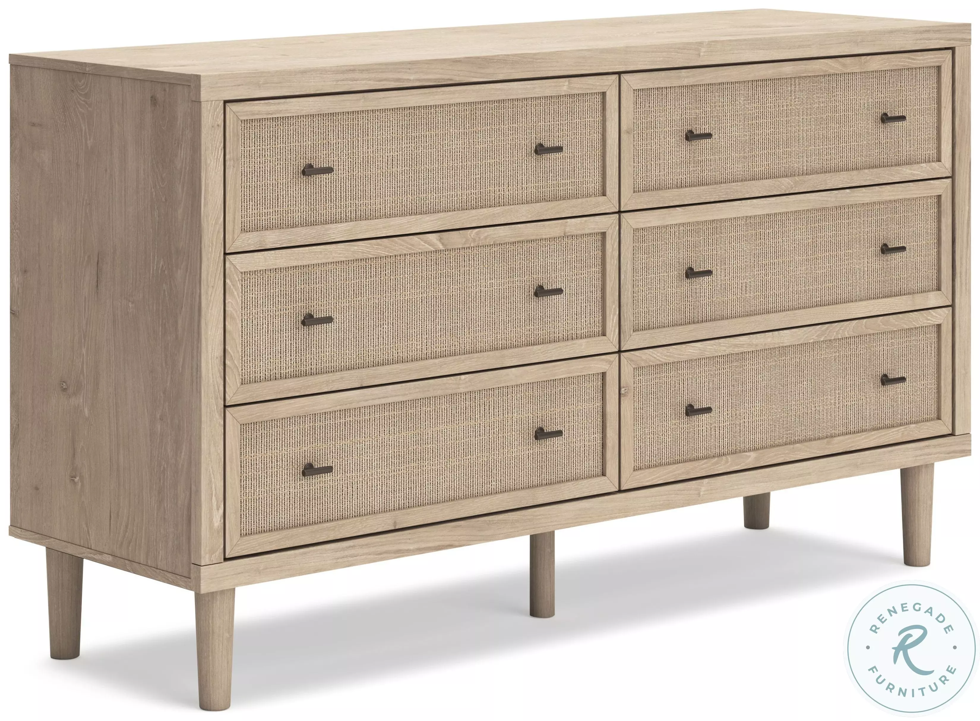 sainey modern dresser American Modern Walnut 6-drawer Dresser