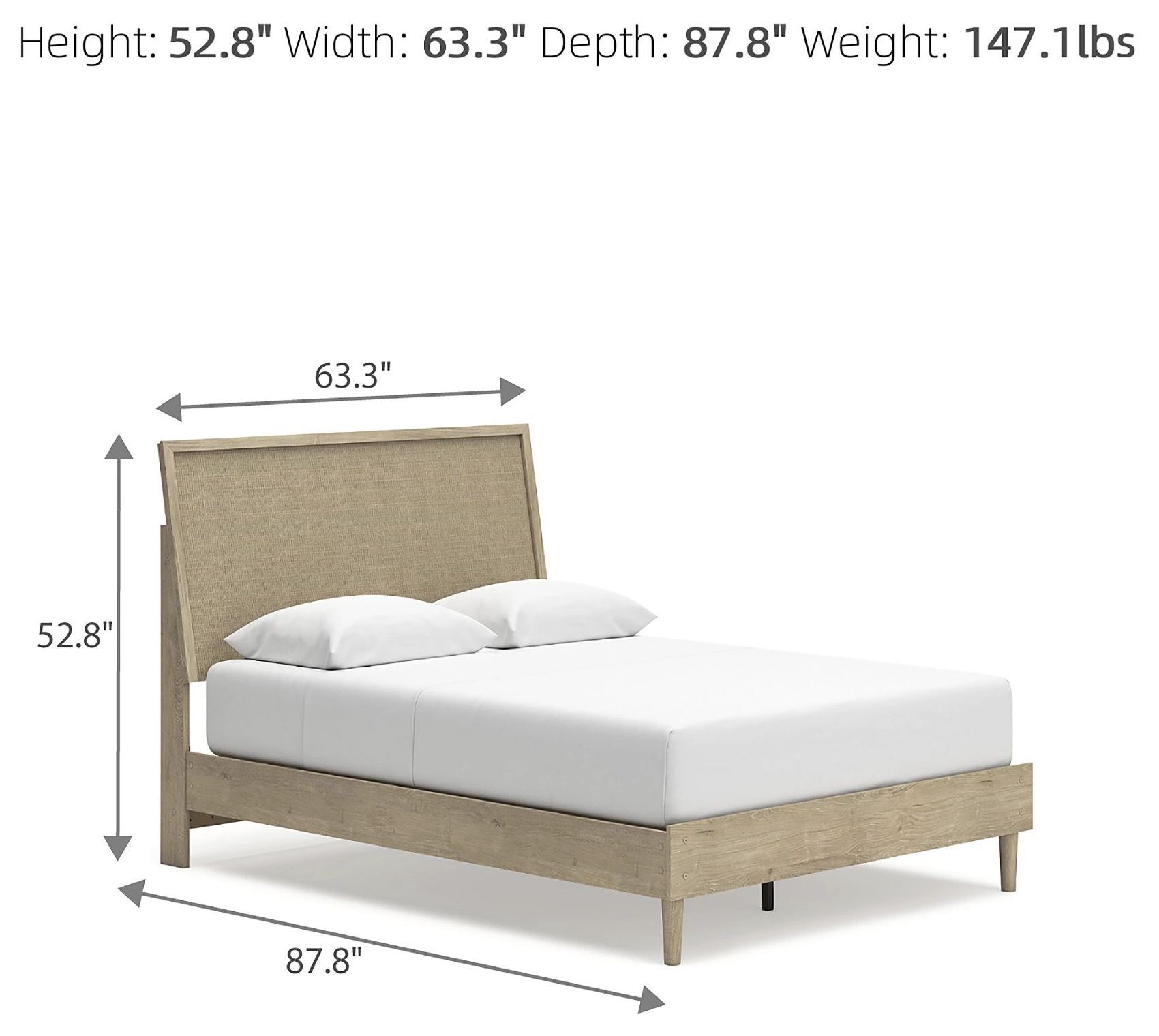 Cielden Tan Queen Panel Bed