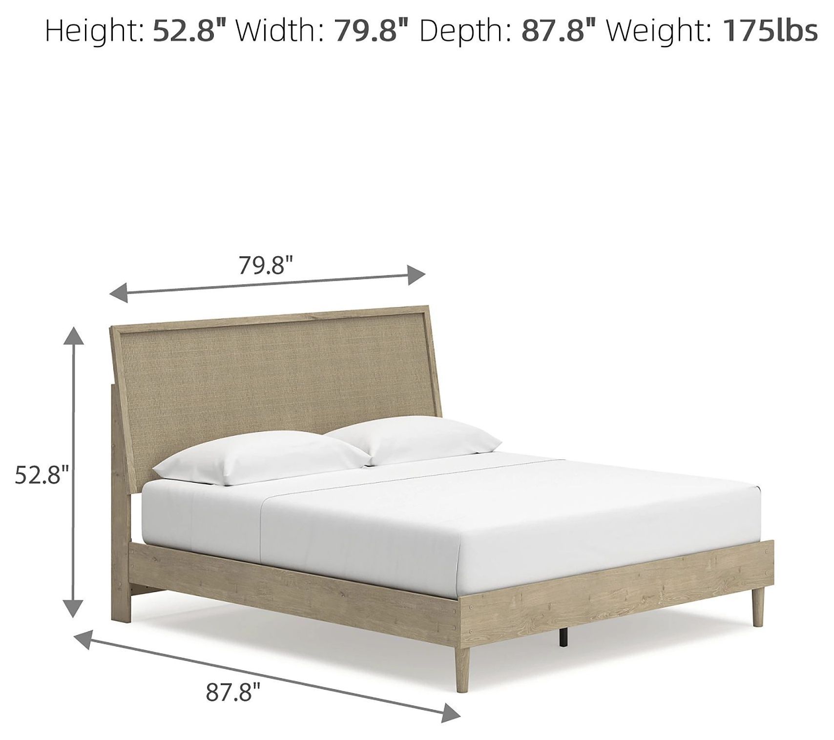Cielden Tan King Panel Bed