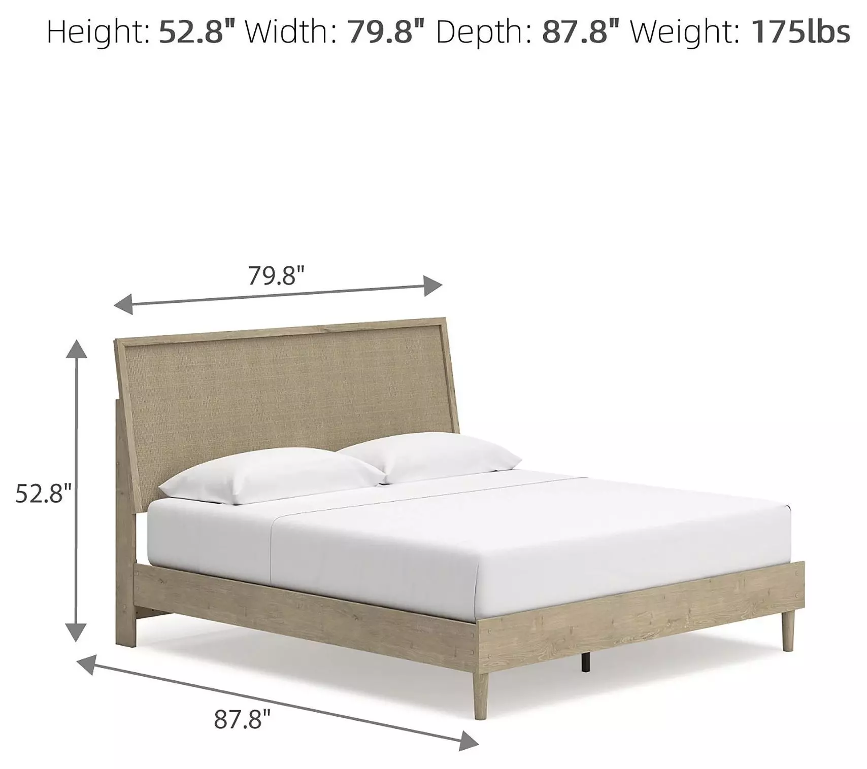 Cielden Tan King Panel Bed