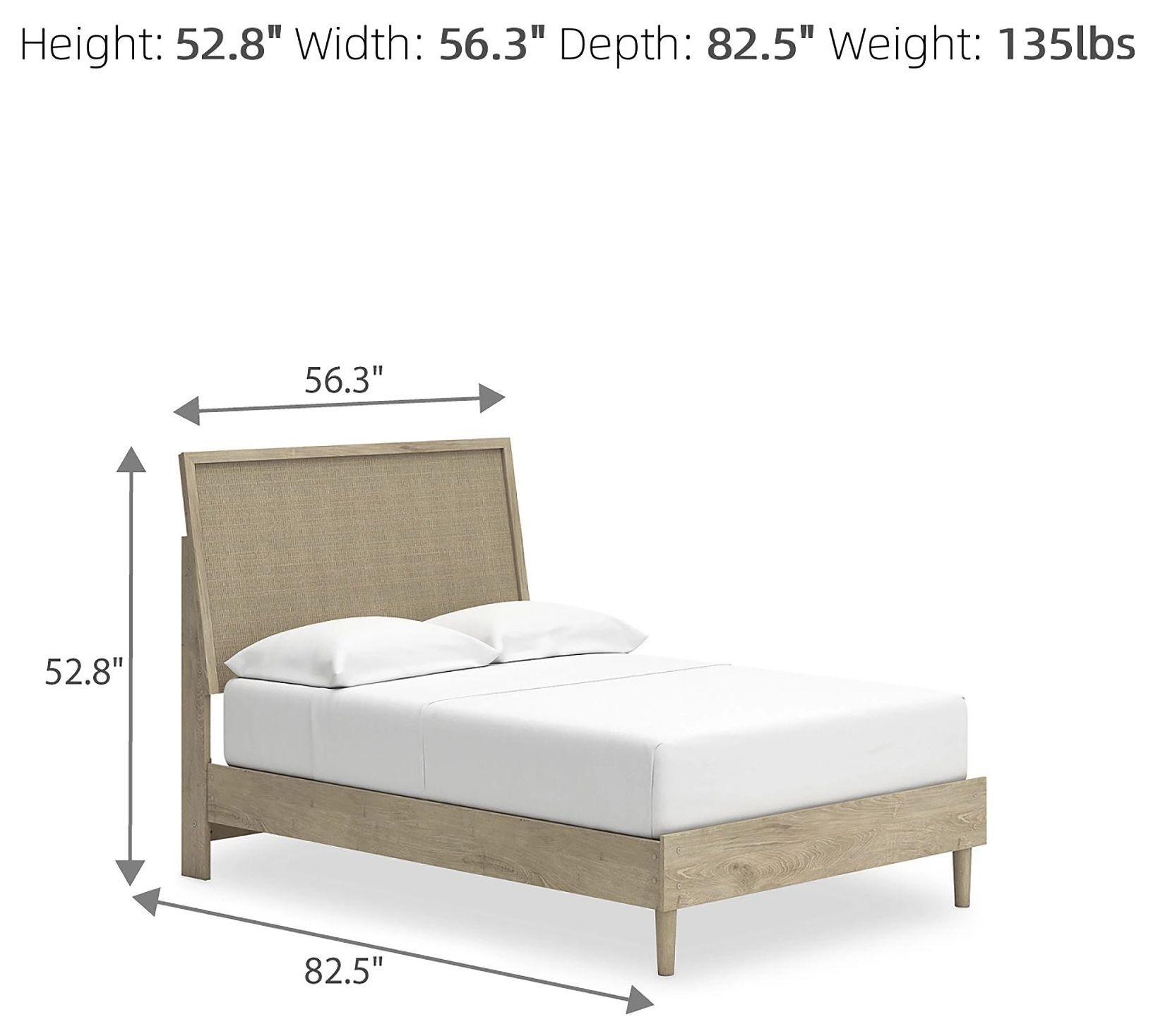 Cielden Tan Full Panel Bed
