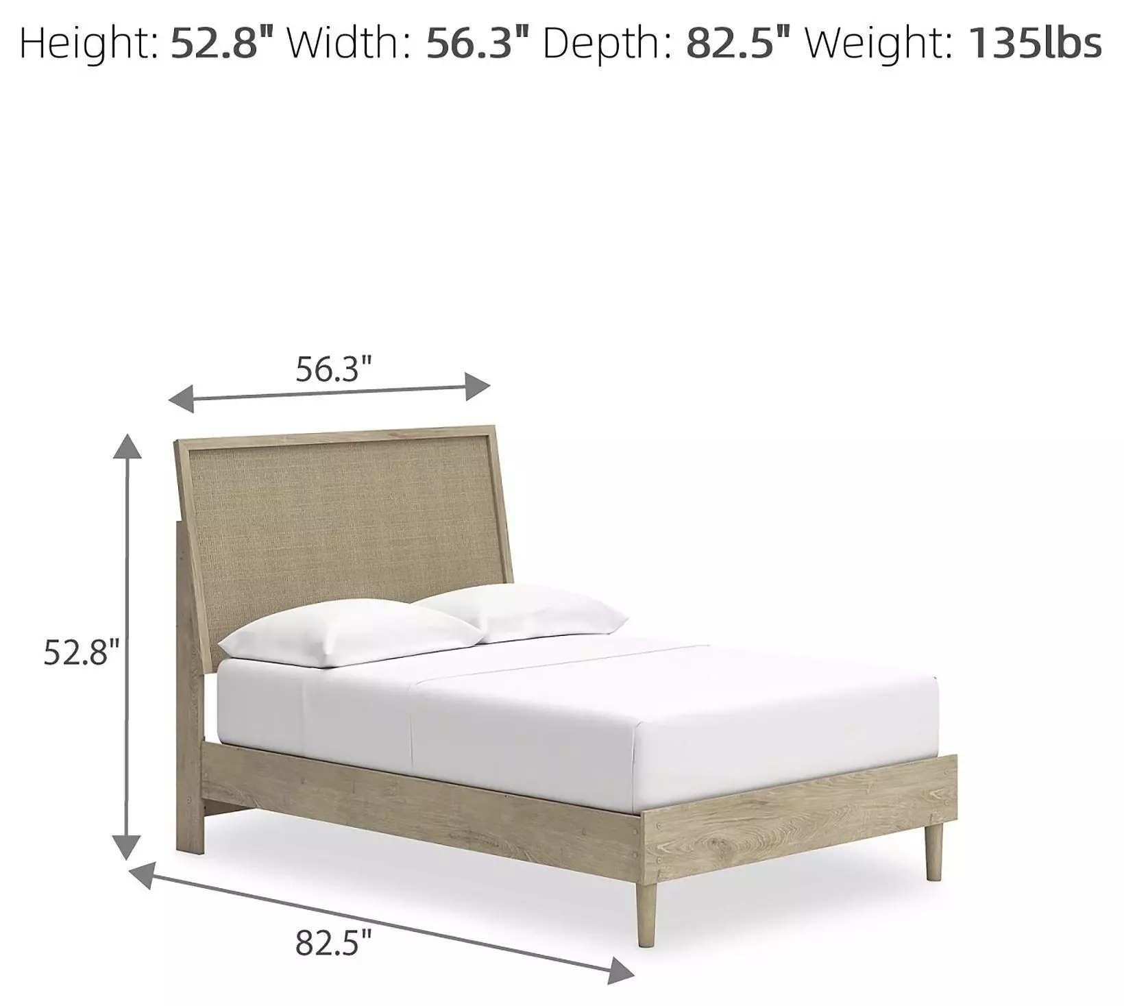 Cielden Tan Full Panel Bed
