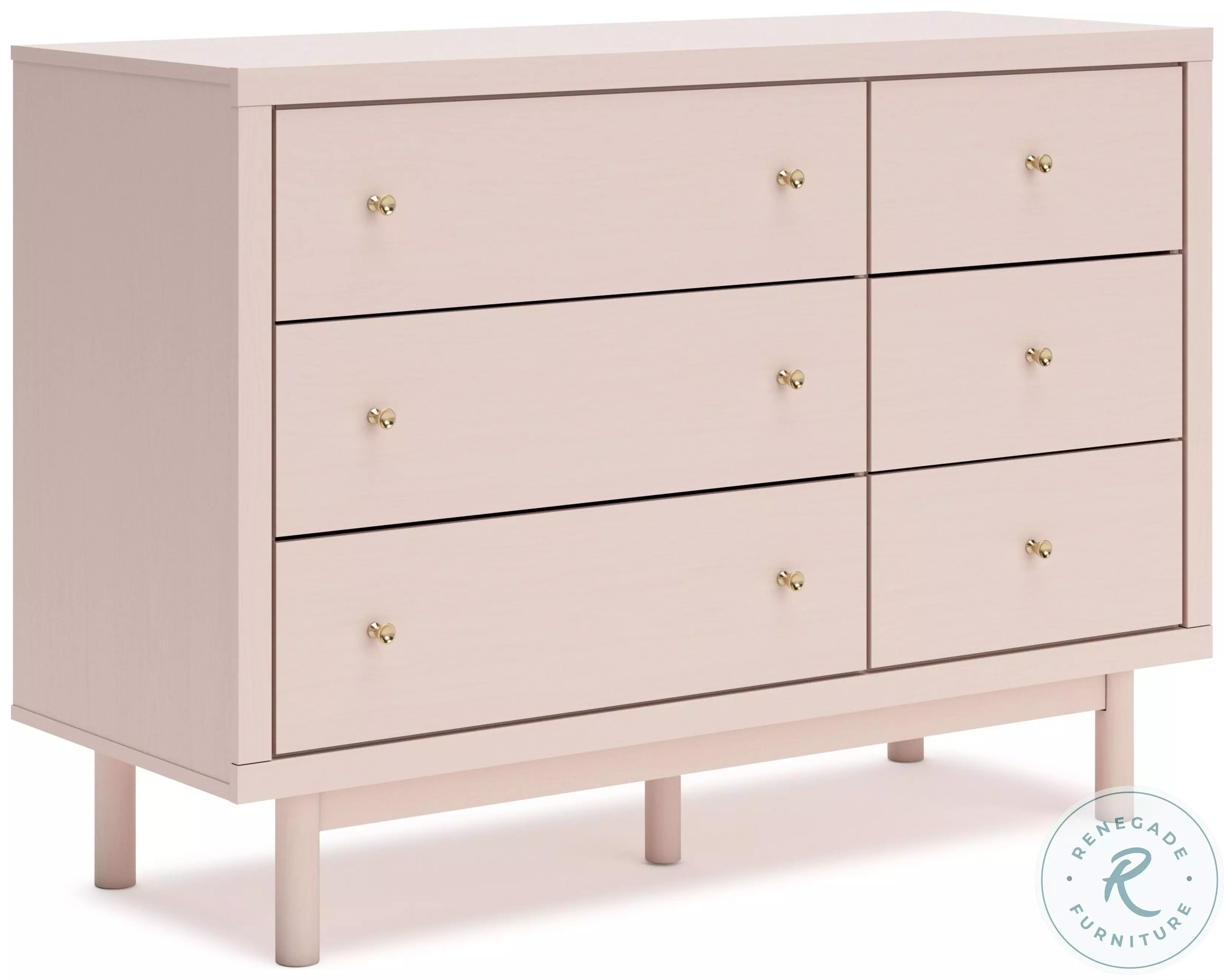 Wistenpine Blush 6 Drawer Dresser From Ashley Furniture | Coleman