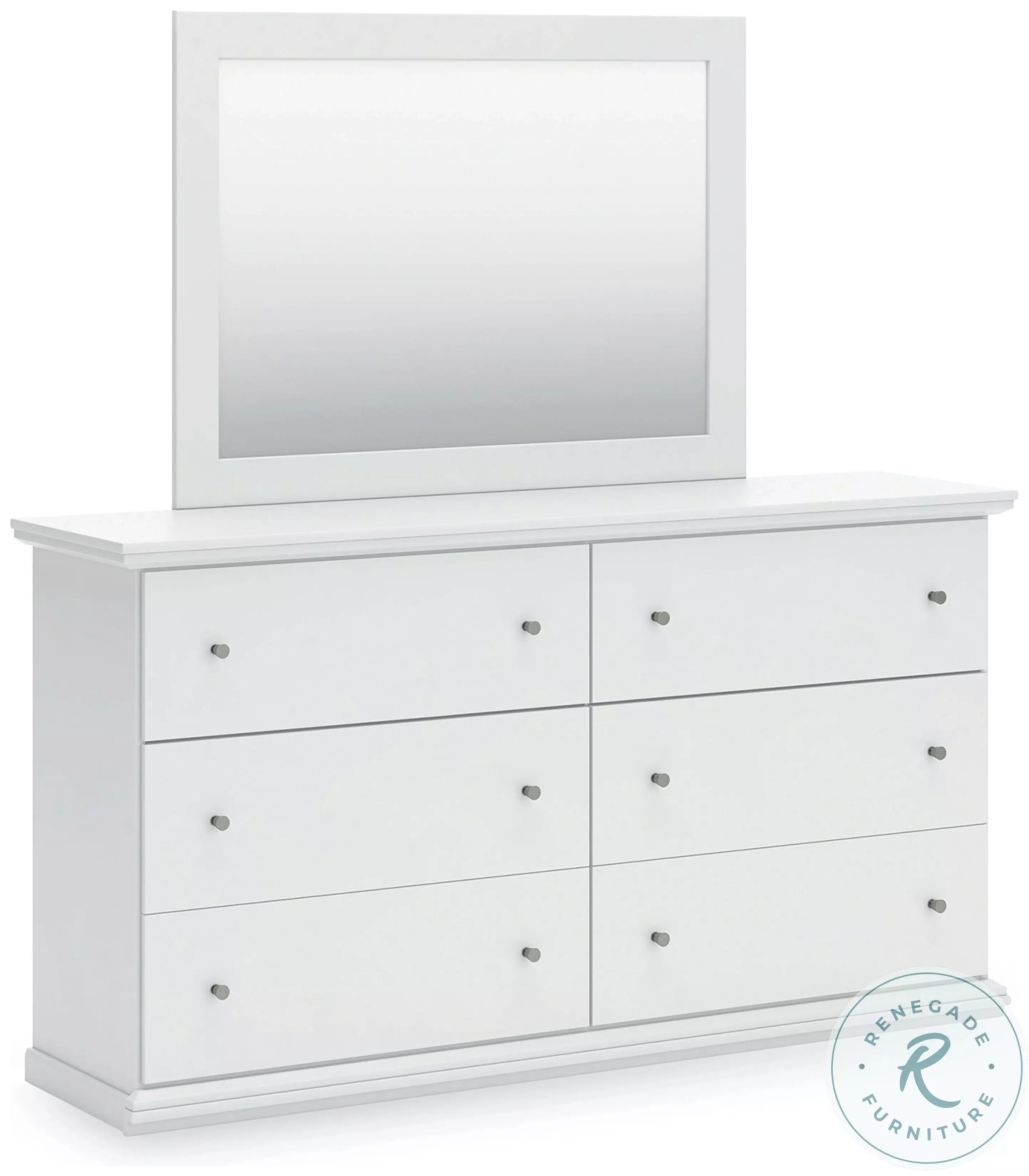 Bostwick Shoals White Dresser and Mirror From Ashley Furniture