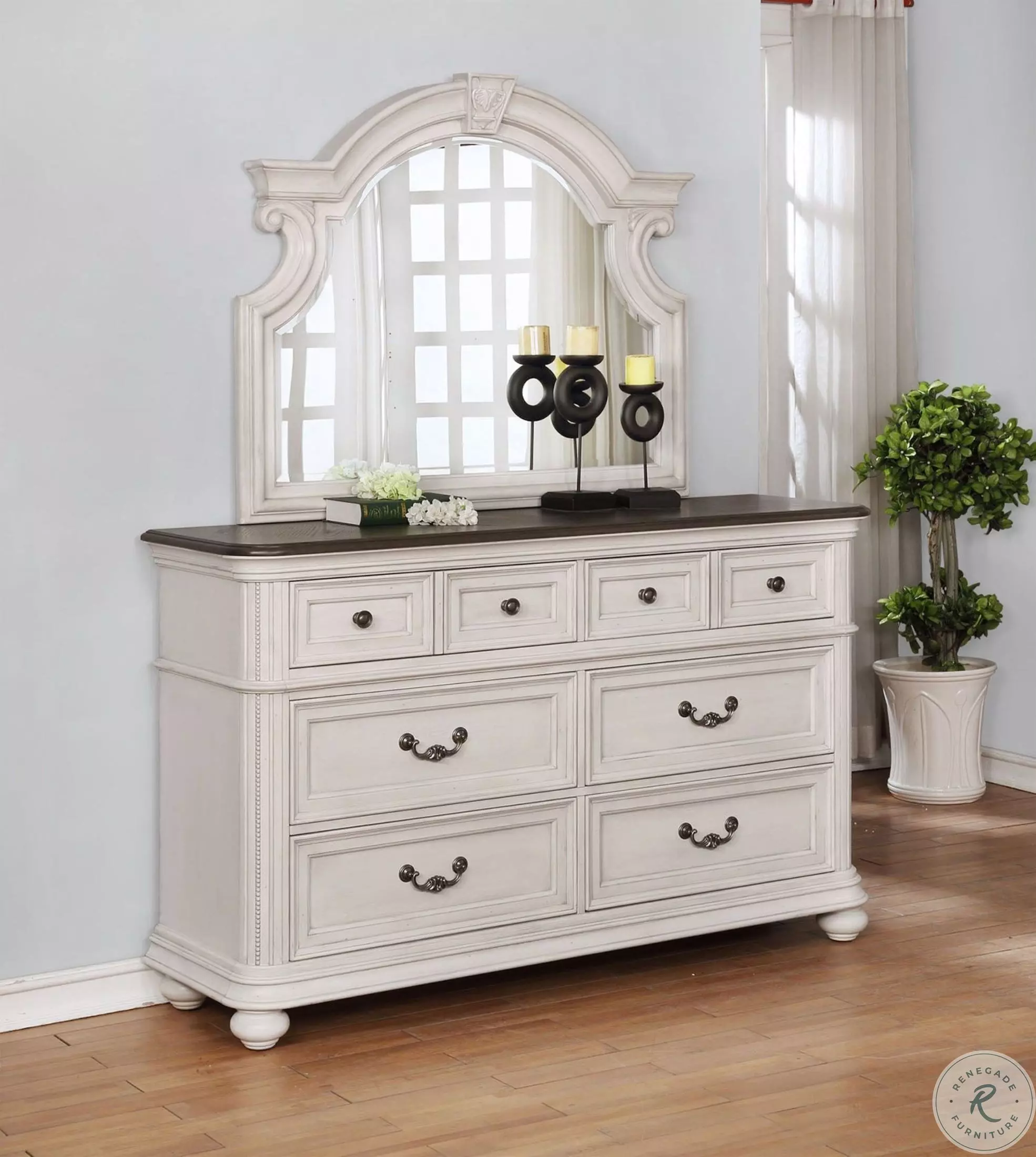 West Chester Weathered Oak Dresser with Mirror from Avalon