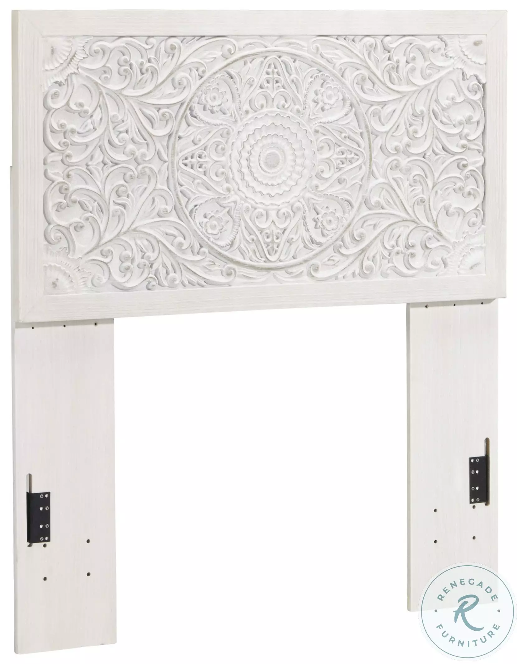 Paxberry Whitewash Twin Panel Bed from Ashley | Coleman Furniture