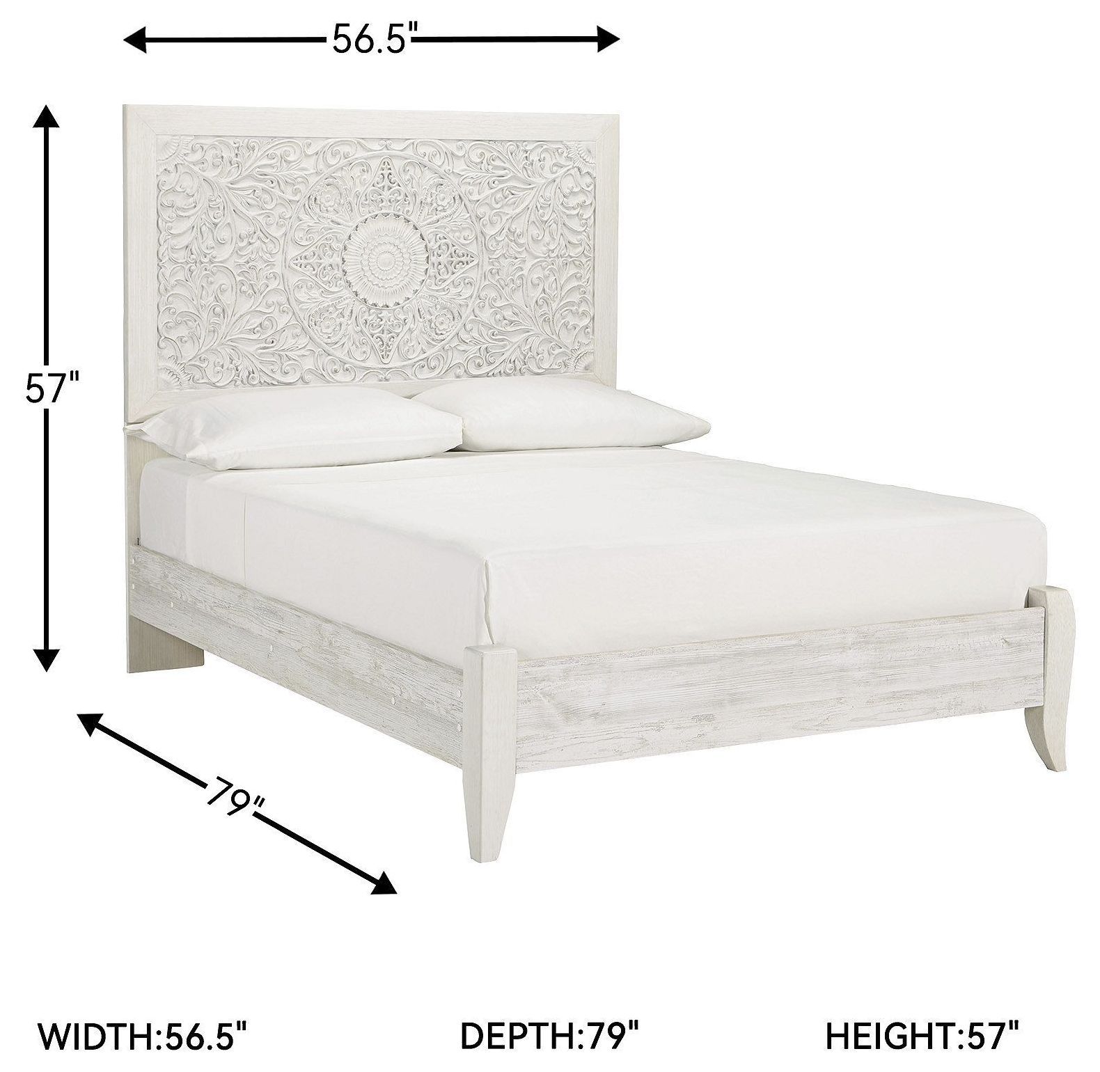 Paxberry Whitewash Full Panel Bed