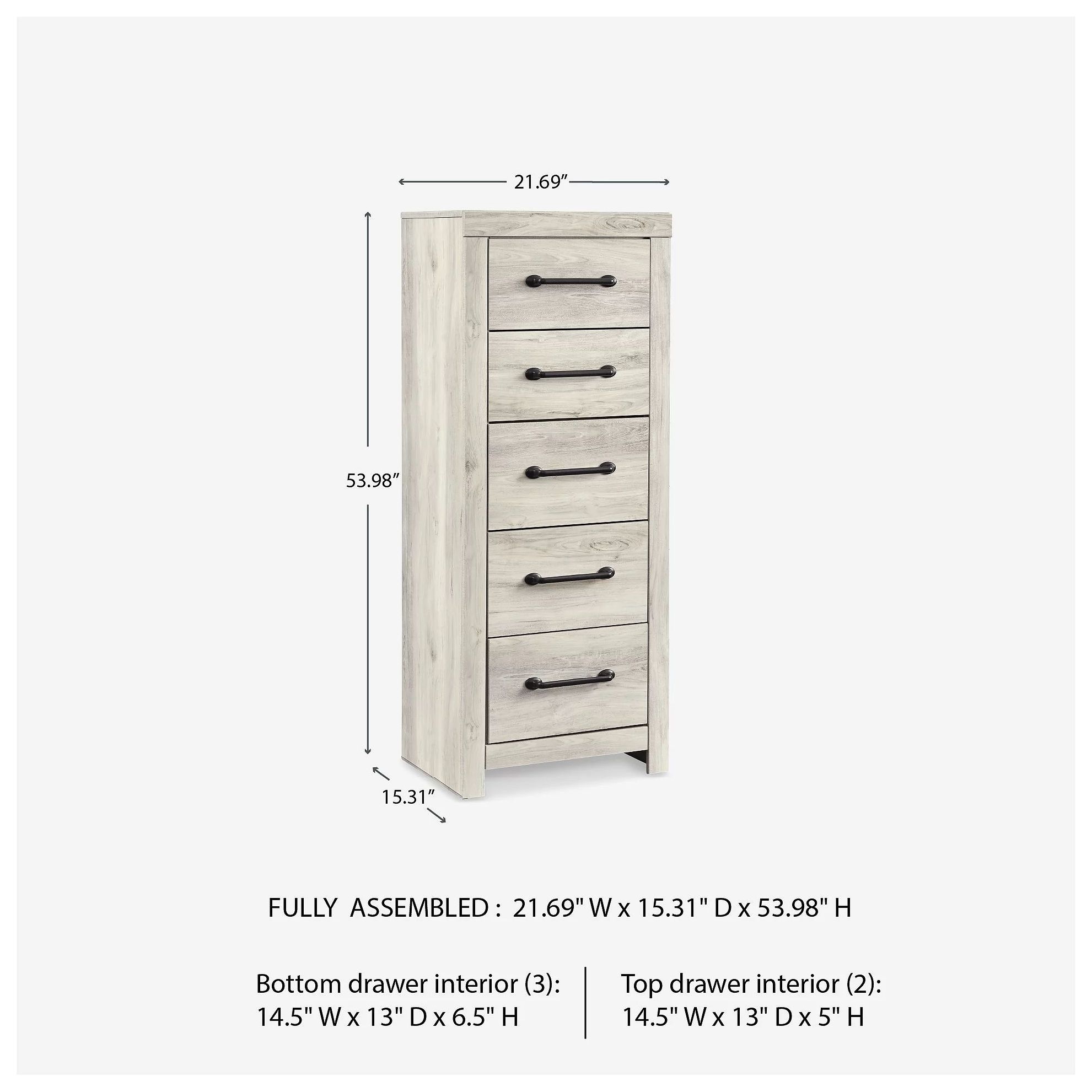 Cambeck Whitewash Narrow Drawer Chest