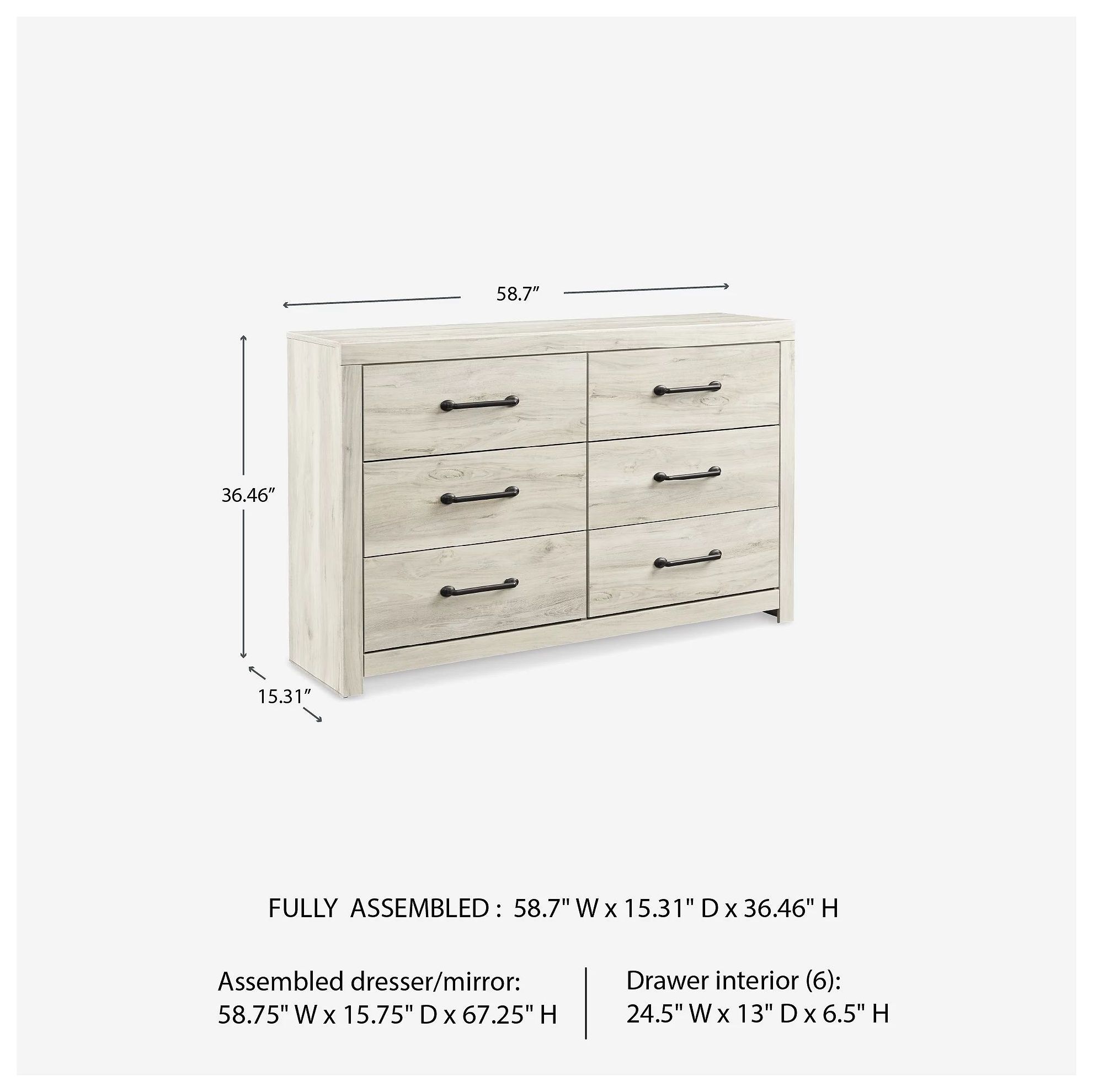 Cambeck Whitewash Dresser