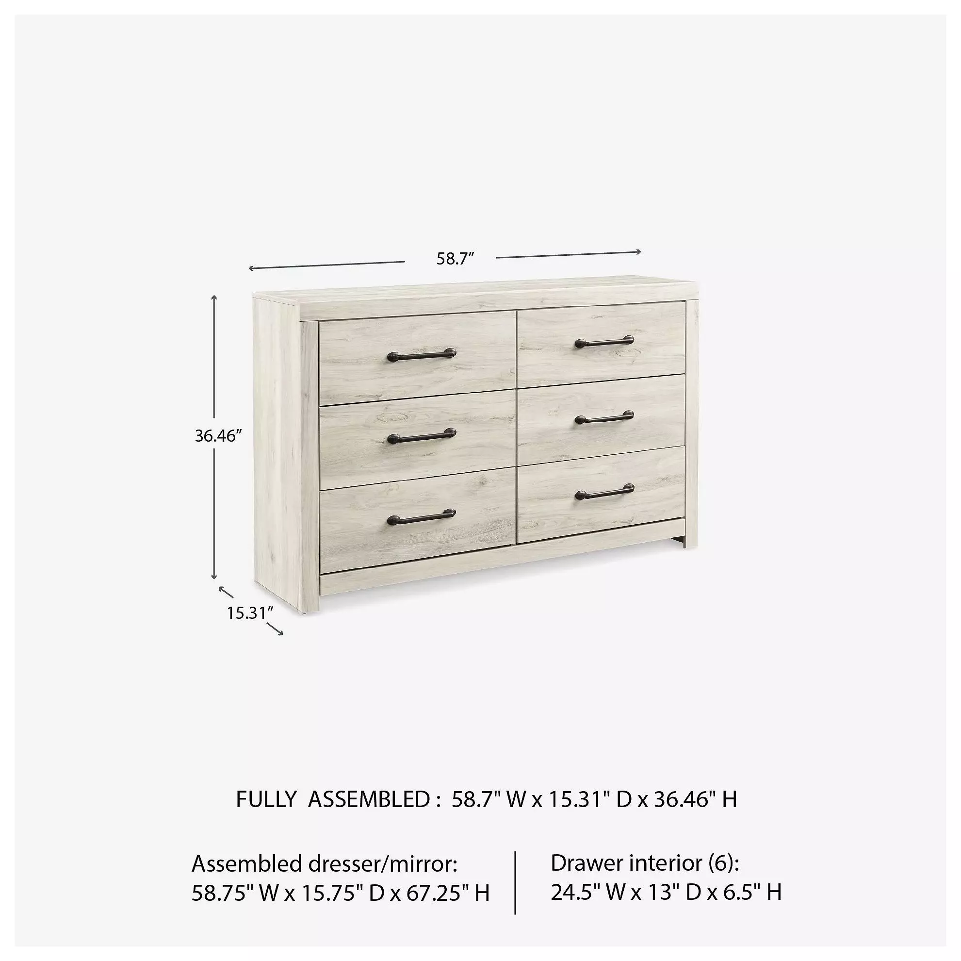 Cambeck Whitewash Dresser