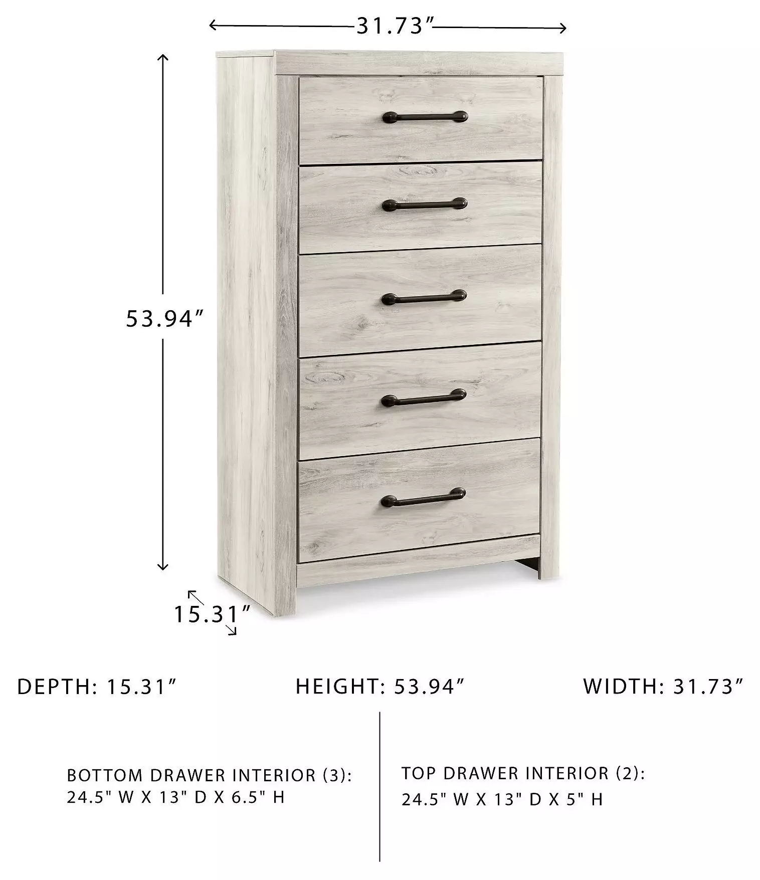 Cambeck Whitewash Drawer Chest