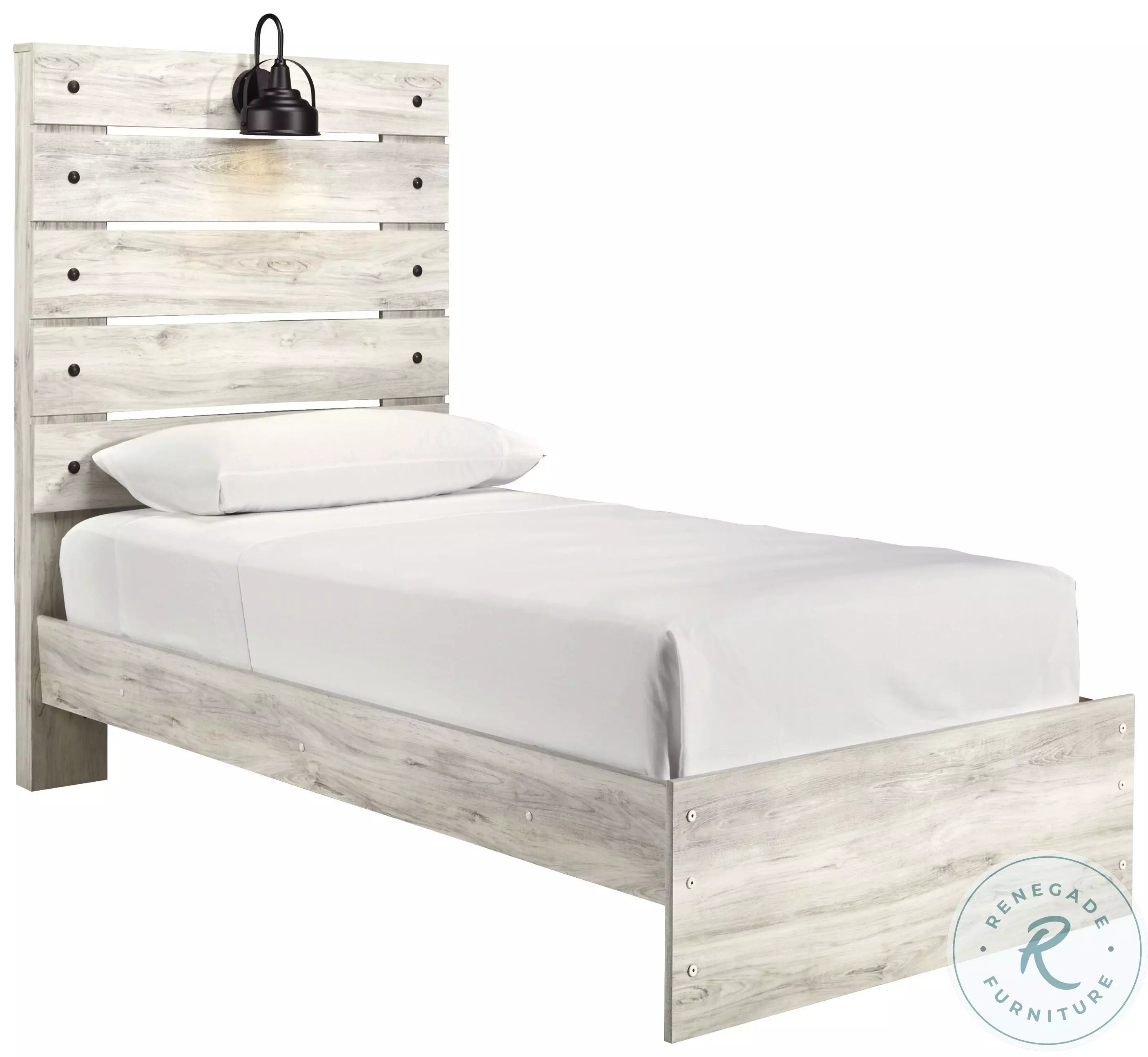 Cambeck Whitewash Twin Panel Bed From Home Gallery Stores | Home