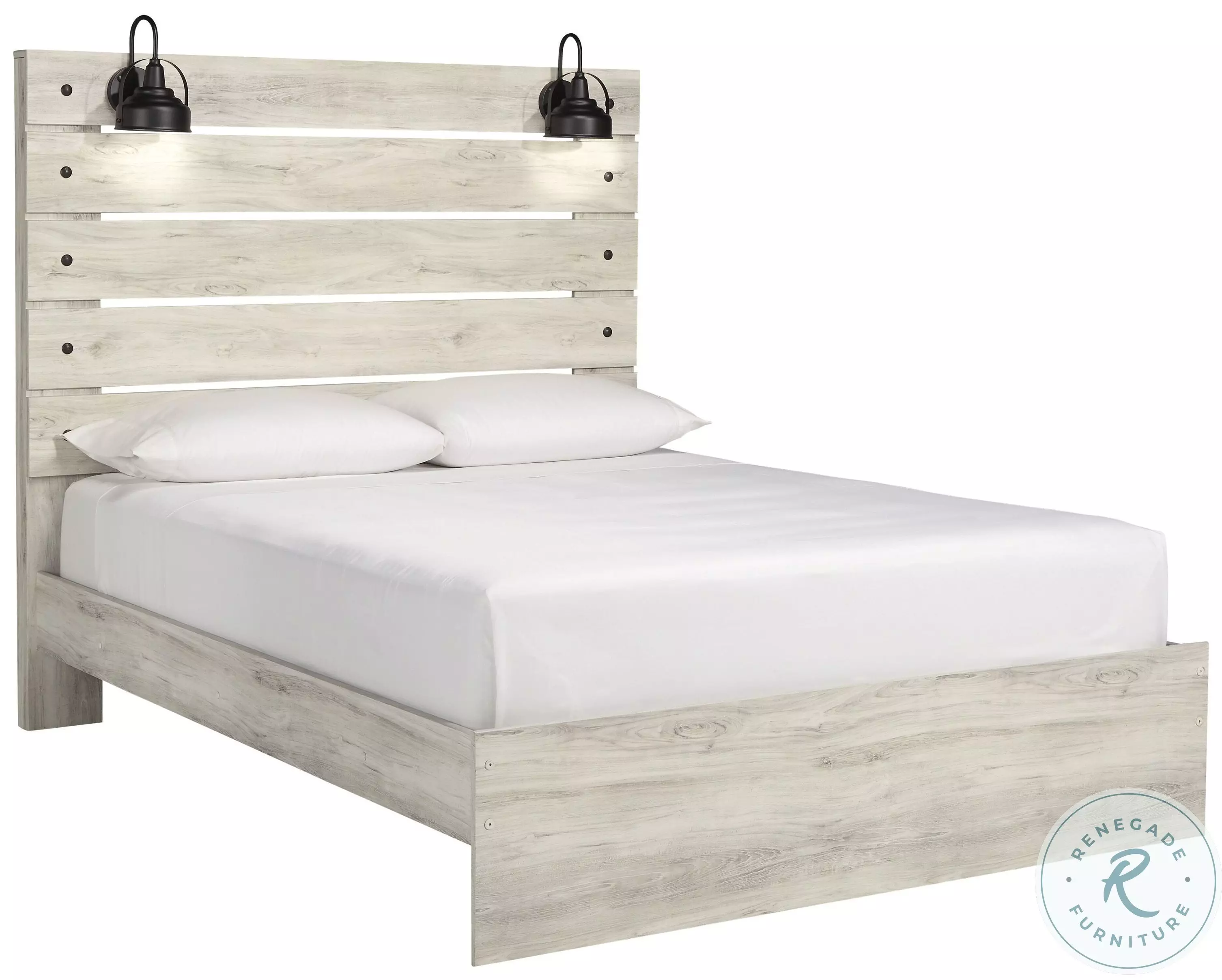 Cambeck Whitewash Queen Panel Bed From Home Gallery Stores | Home