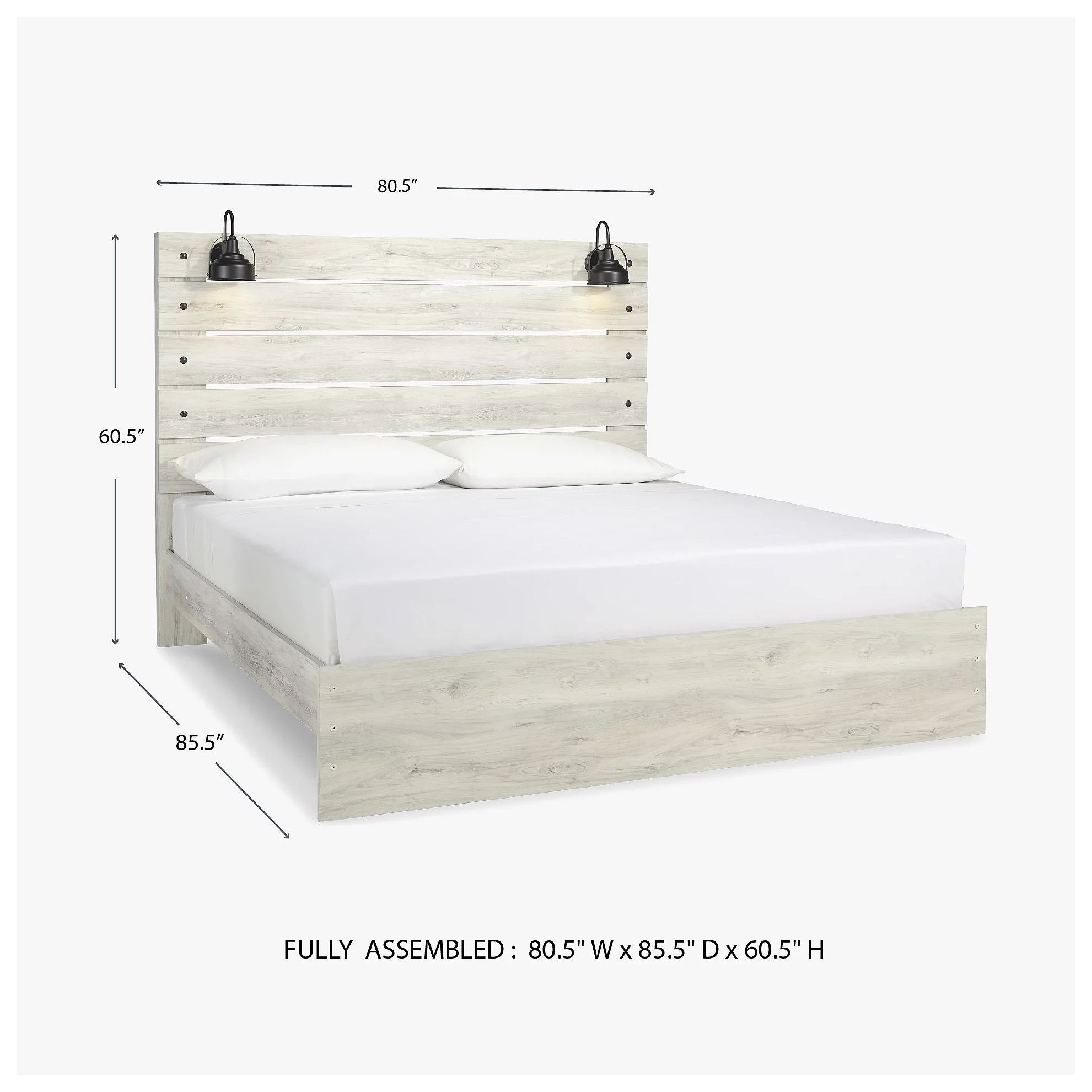 Cambeck Whitewash King Panel Bed