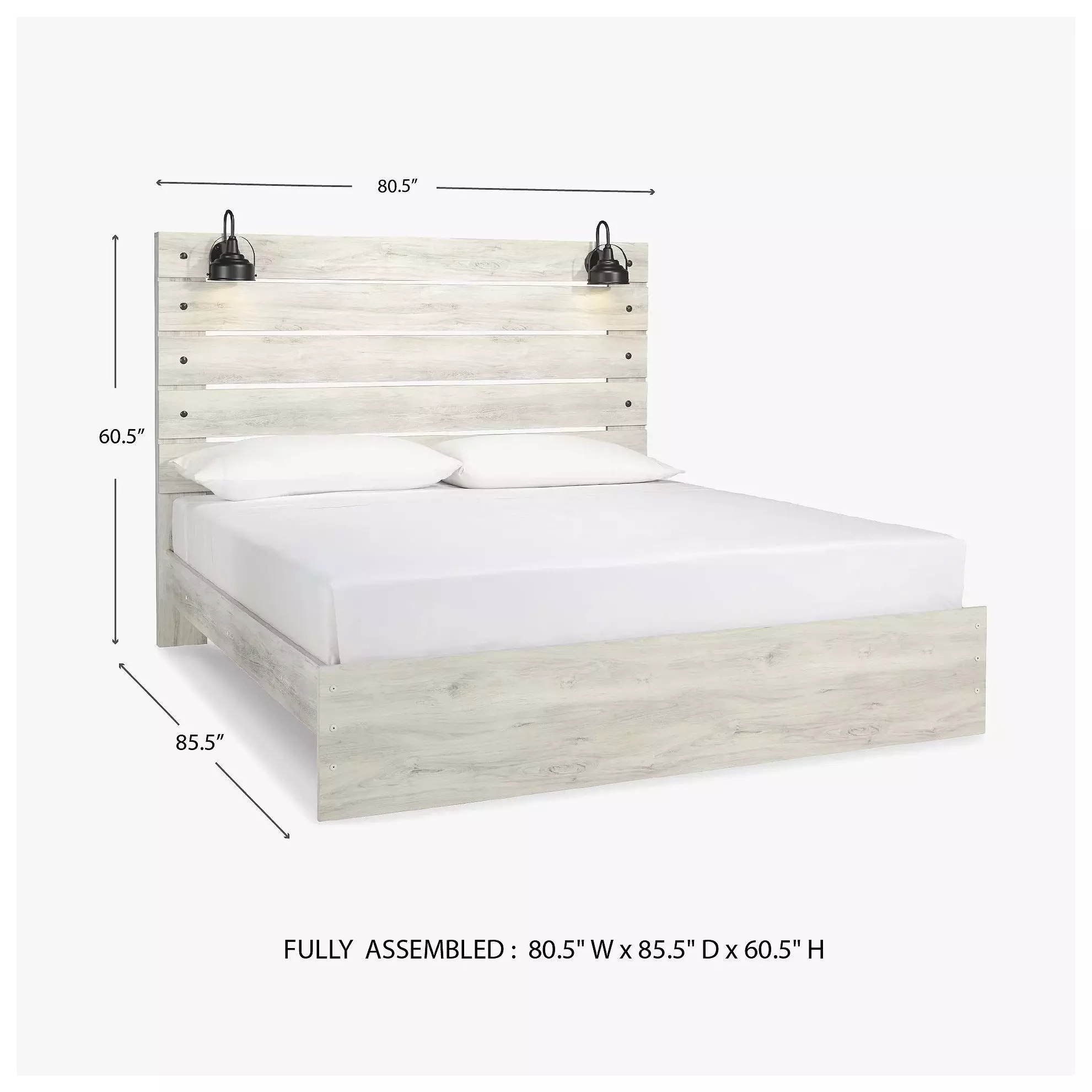 Cambeck Whitewash King Panel Bed