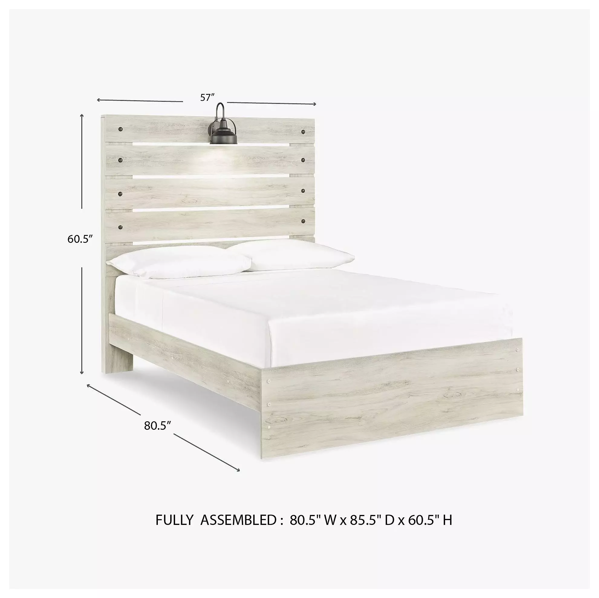 Cambeck Whitewash Full Panel Bed