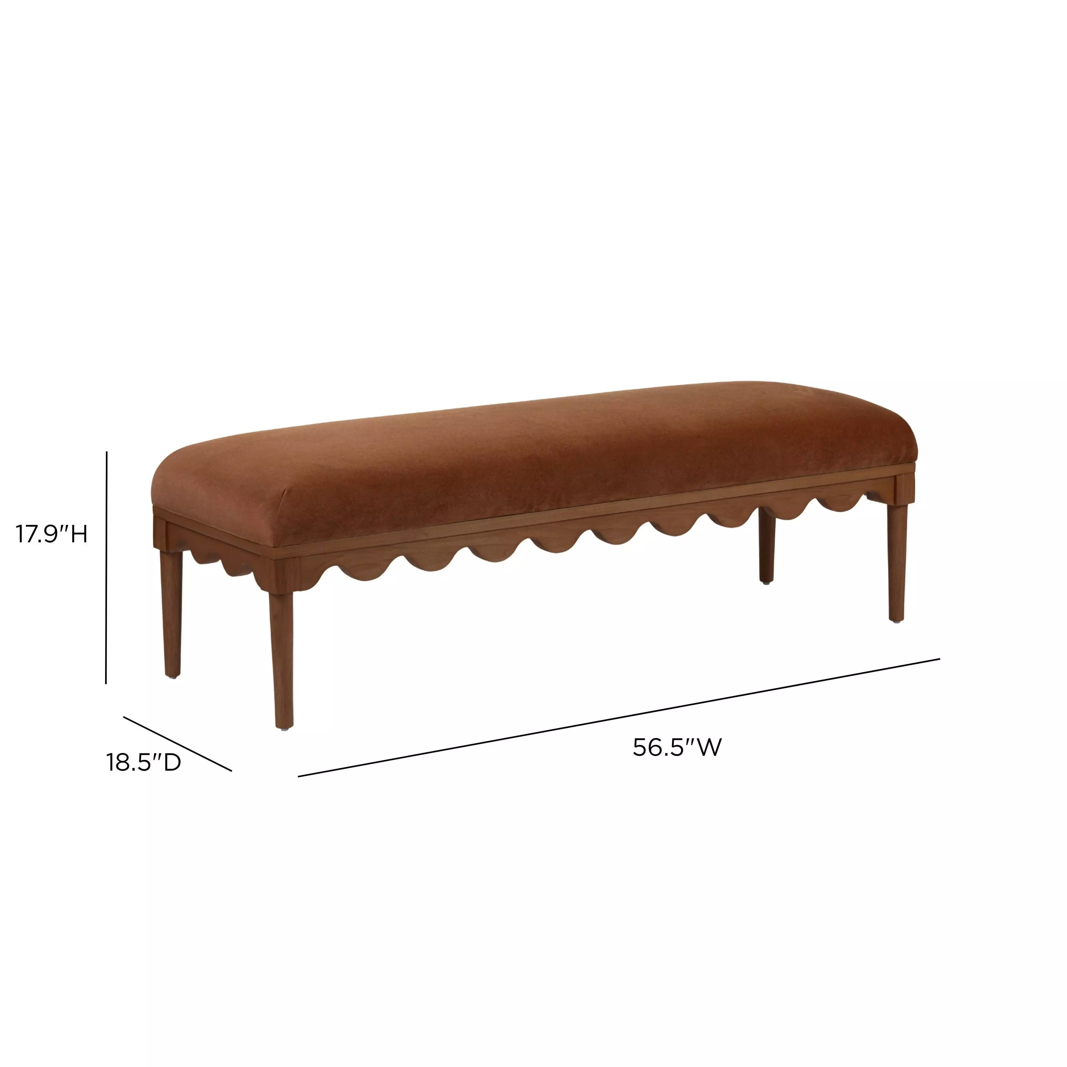Oodle Bronze Performance Fabric Upholstered Accent Bench
