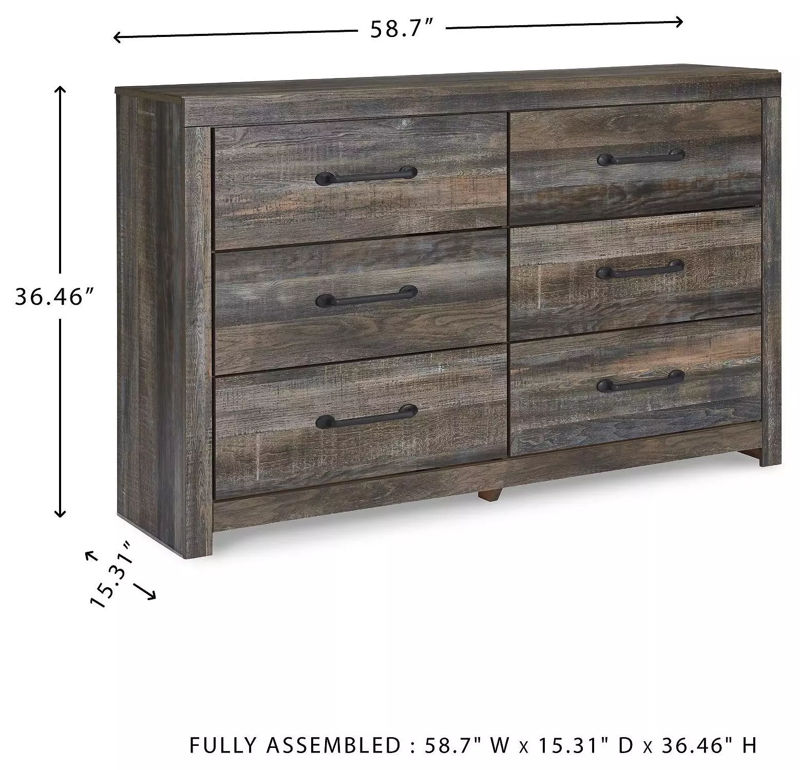Drystan 6 Drawer Dresser