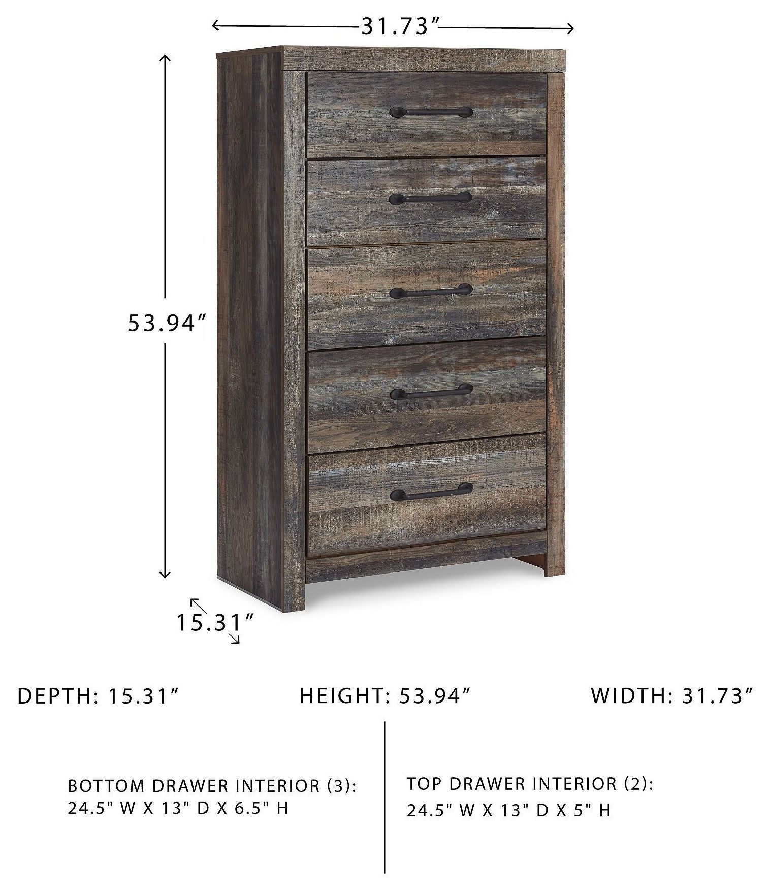 Drystan 5 Drawer Chest