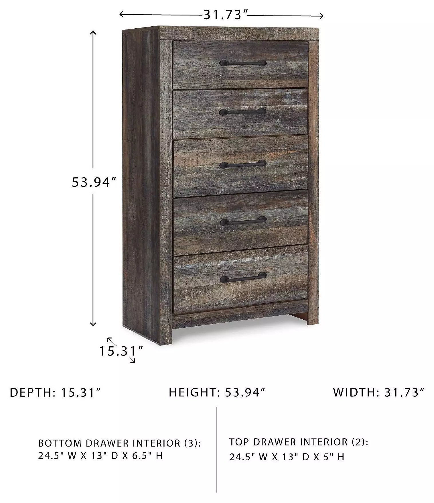 Drystan 5 Drawer Chest