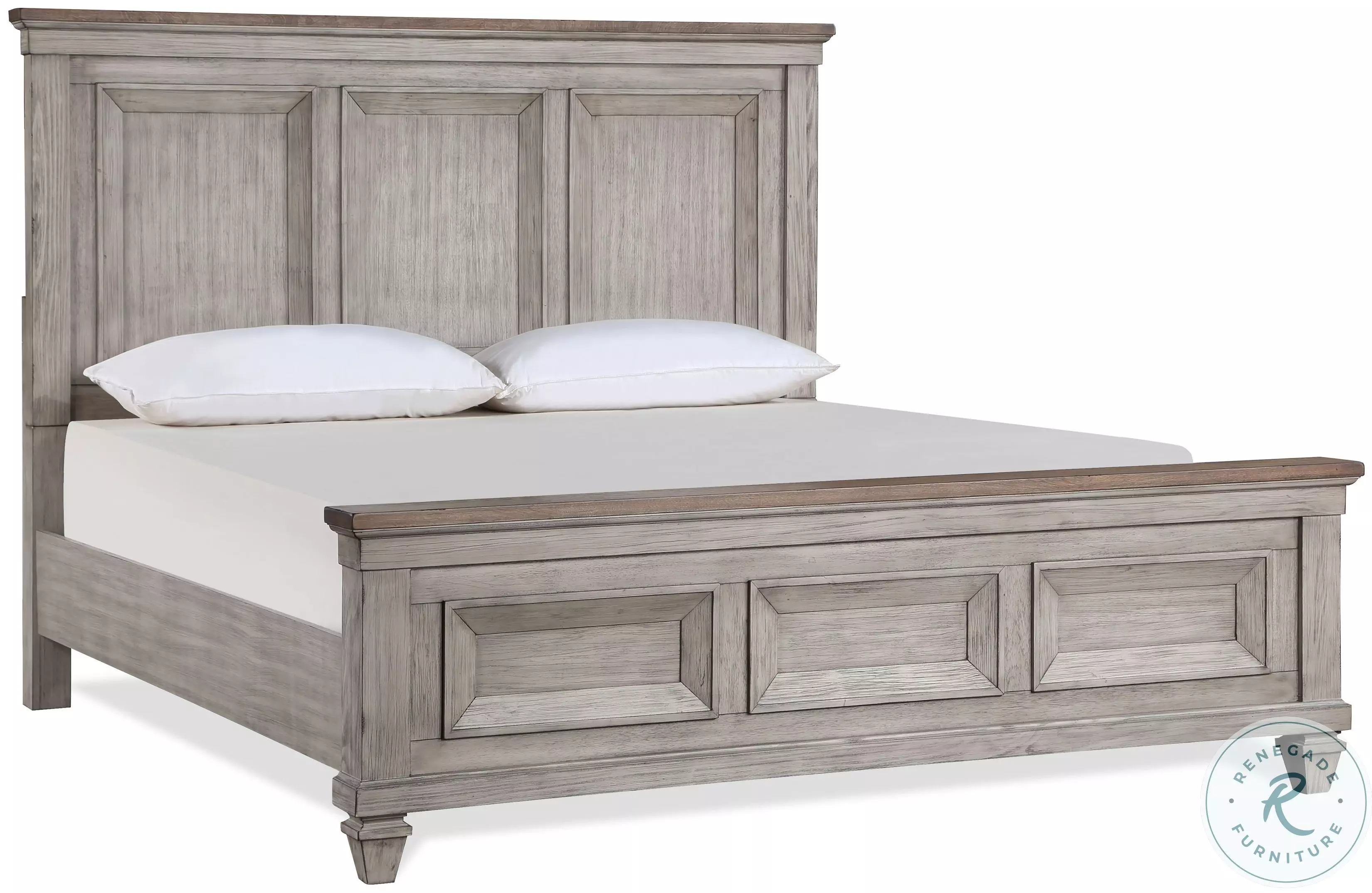 Mariana Vintage Creme King Panel Bed From New Classic | Coleman