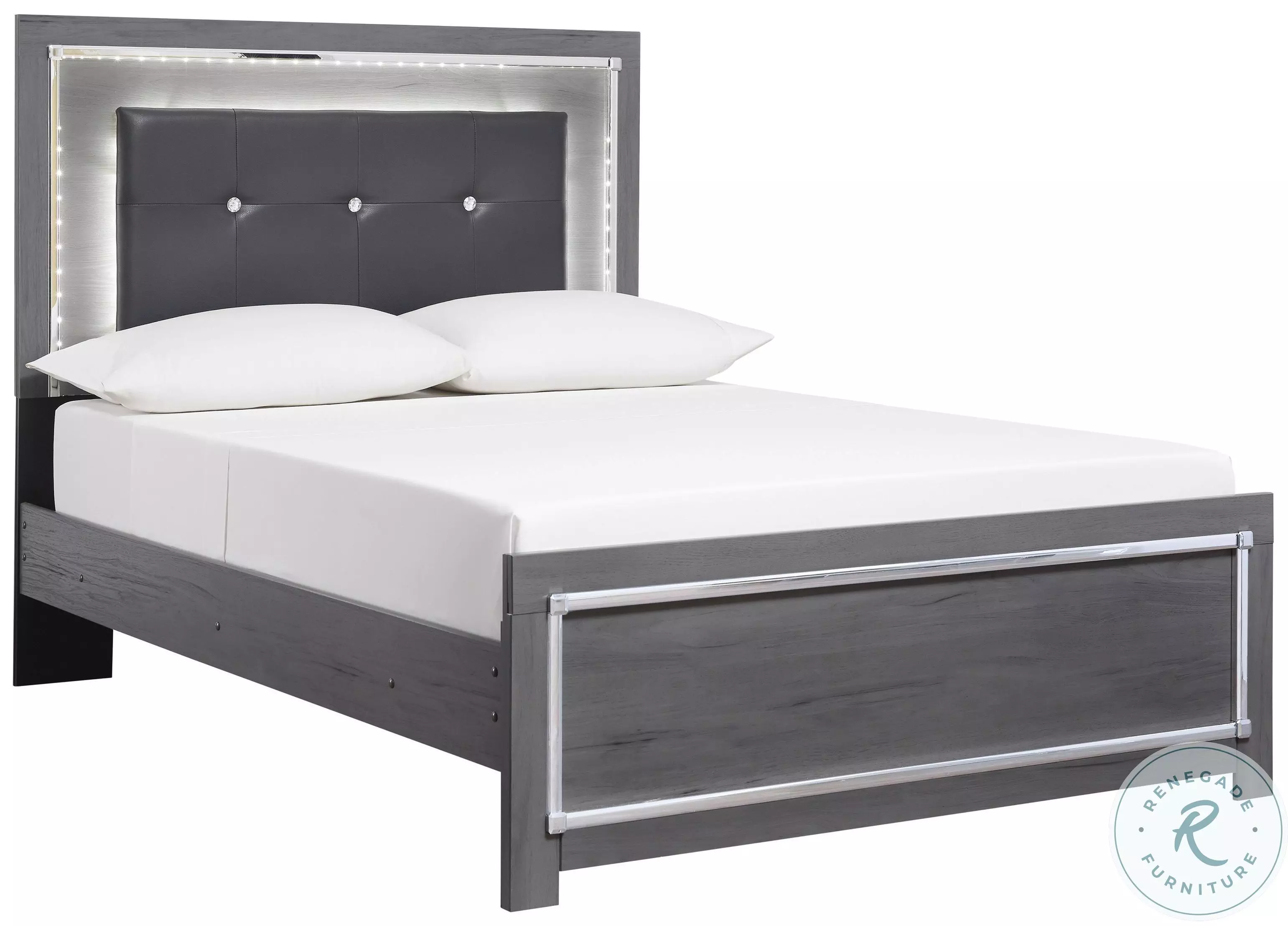 Lodanna Gray Queen Upholstered Panel Bed From Ashley Furniture