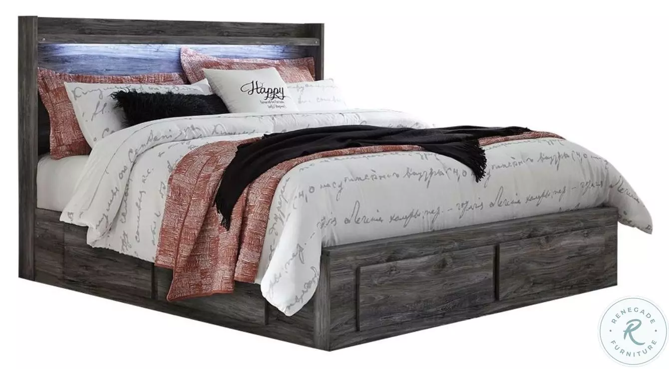 【関税込み】Ashley Williams グレー Storm ミトン Signature Design by Ashley Baystorm Queen Panel Bed with