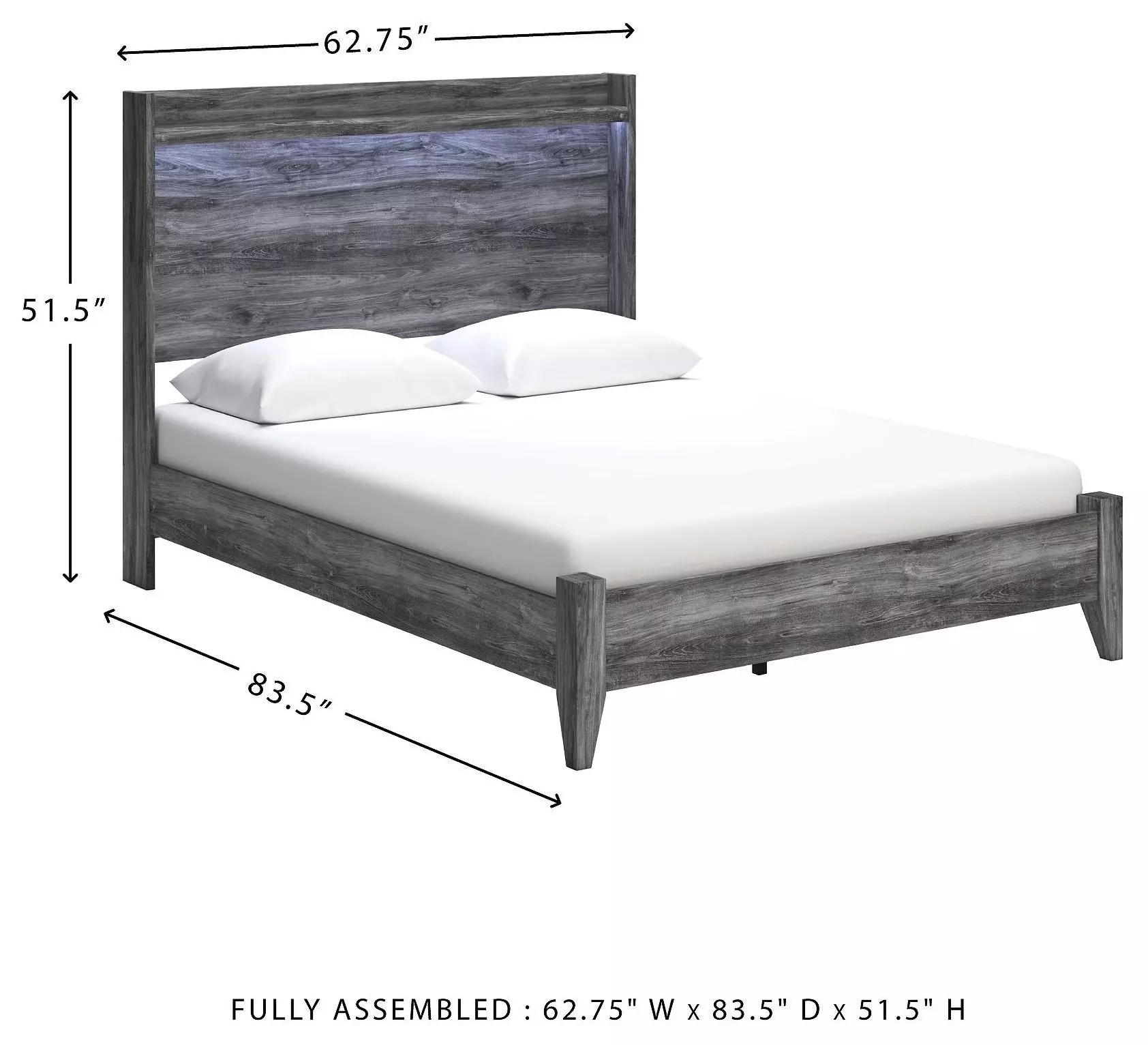Baystorm Gray Queen Panel Bed