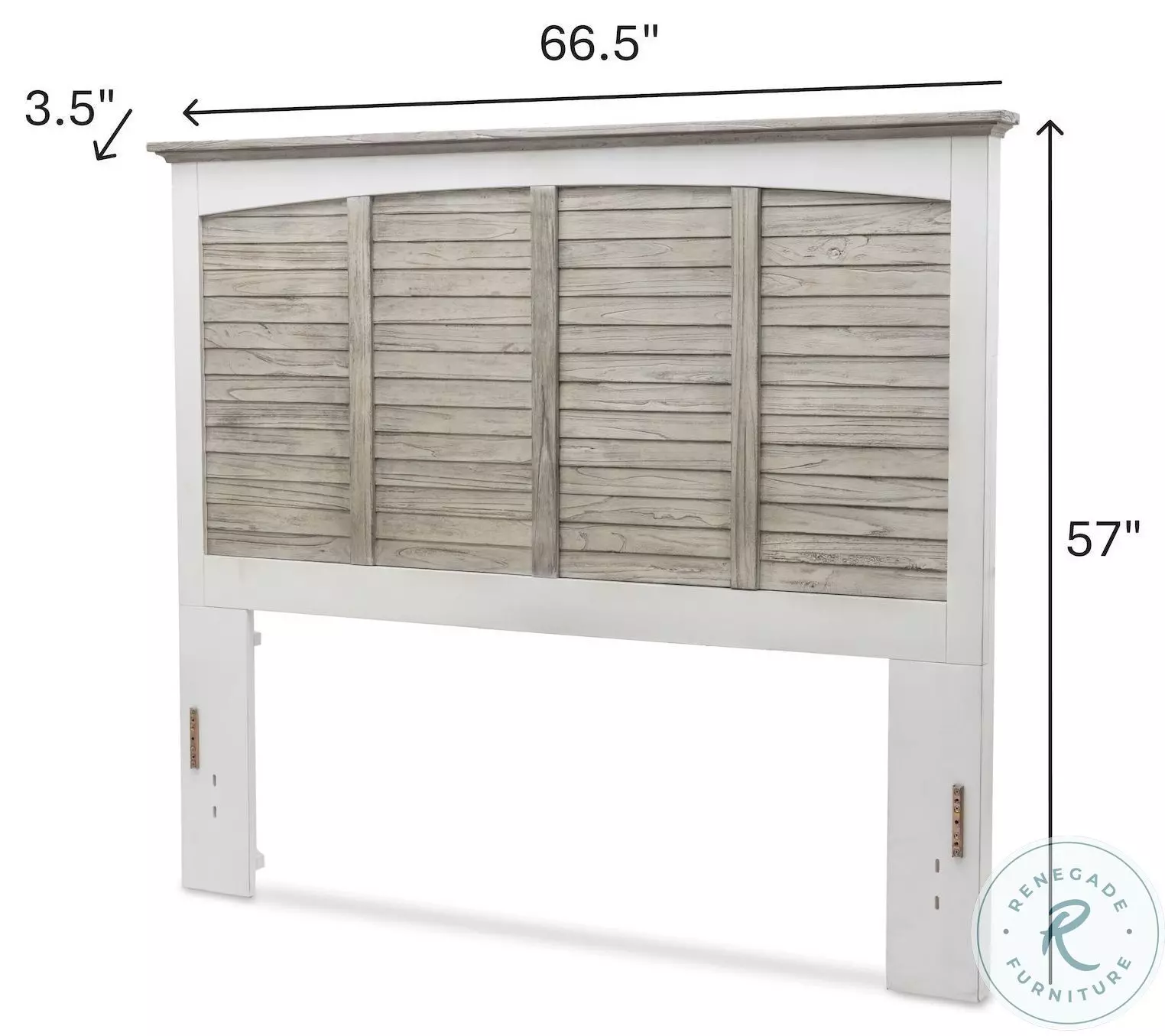 Island Haven Dapple Grey and Blanc Queen Headboard