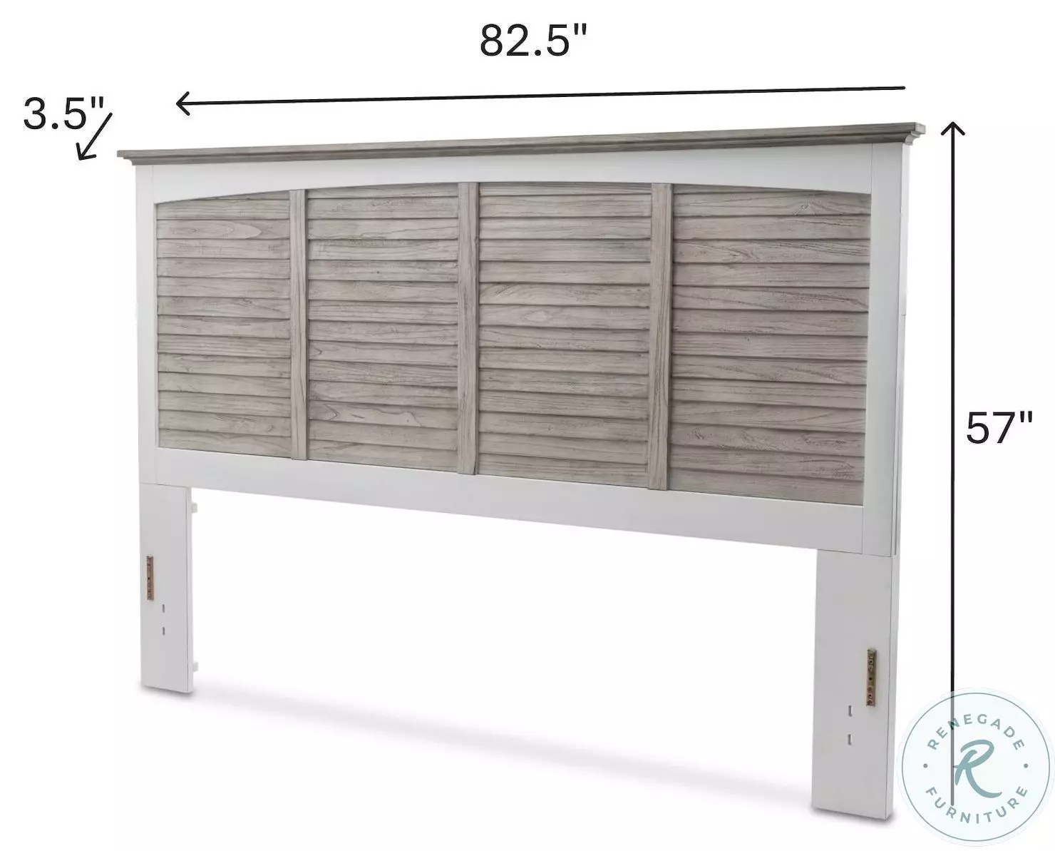 Island Haven Dapple Grey and Blanc King Headboard