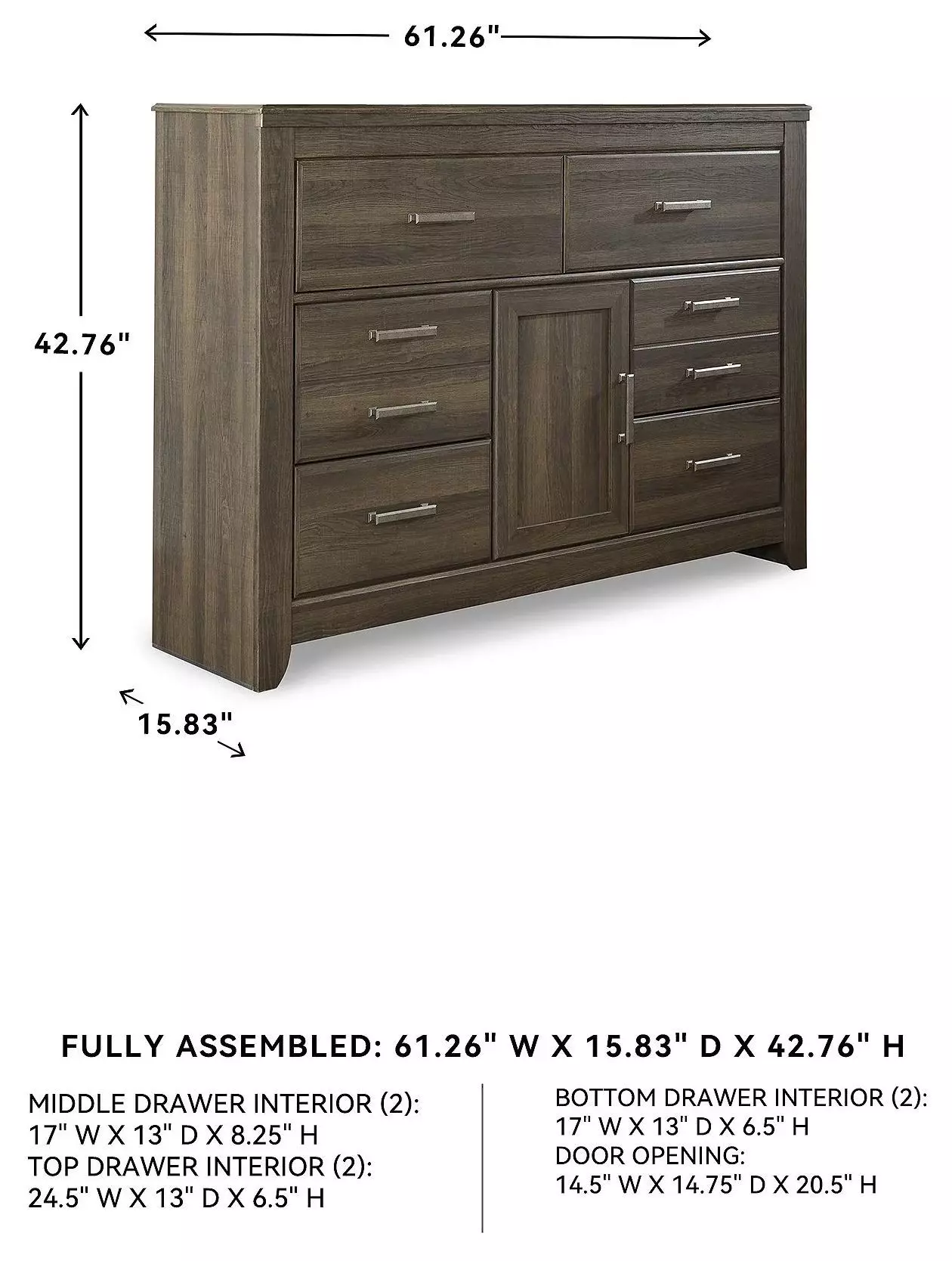 Juararo Dark Brown Dresser