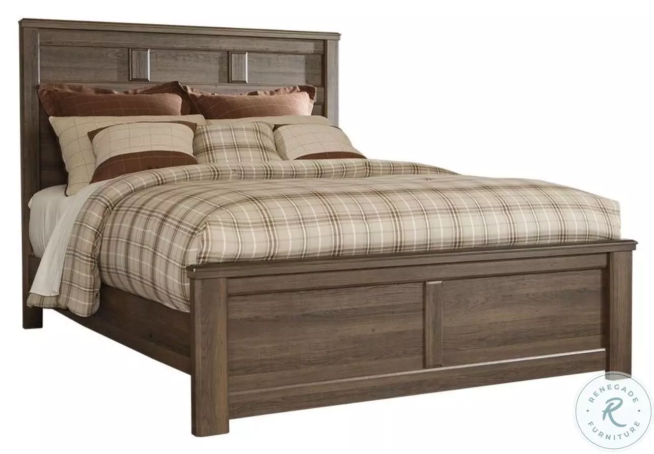 Juararo Dark Brown Queen Panel Bed from Ashley (B251-57-54-98