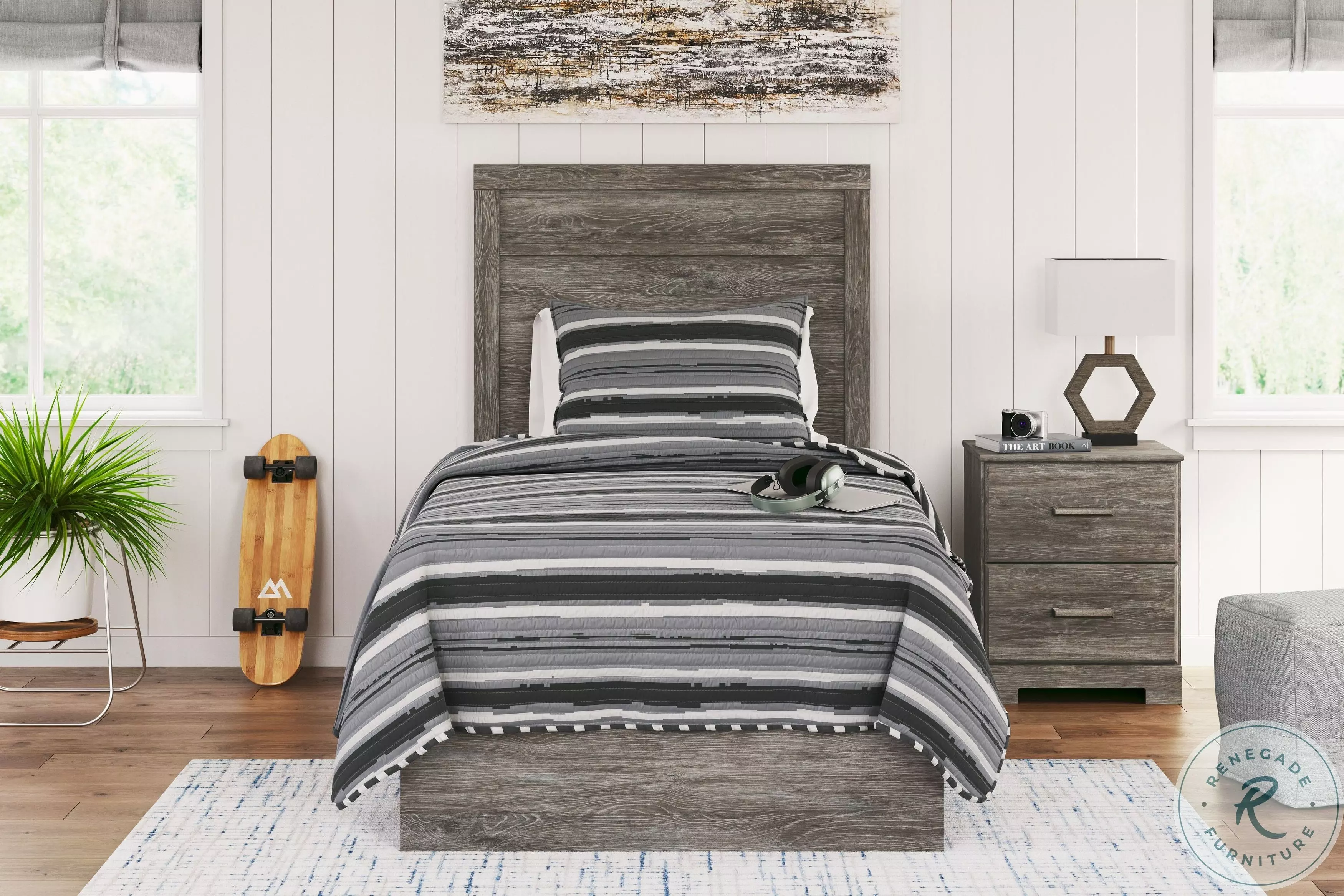 Ralinksi Gray Youth Panel Bedroom Set from Ashley Furniture