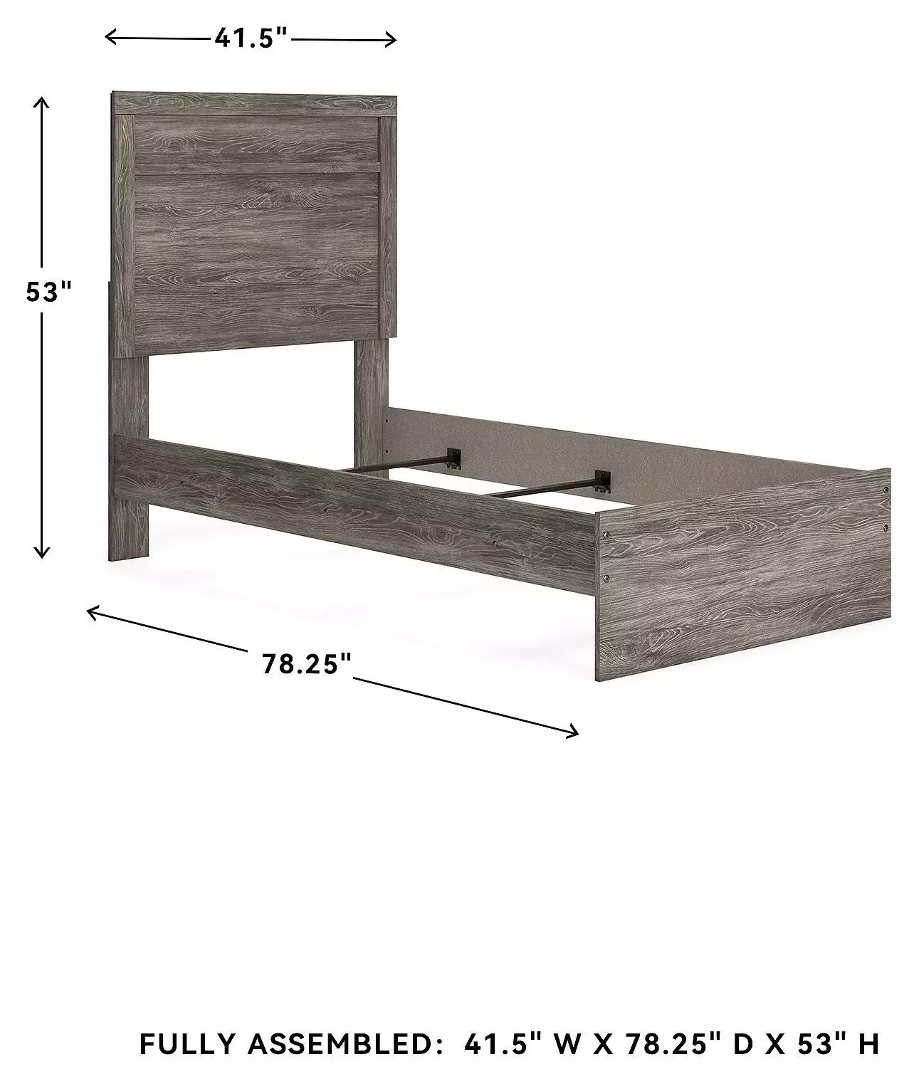 Ralinksi Gray Twin Panel Bed