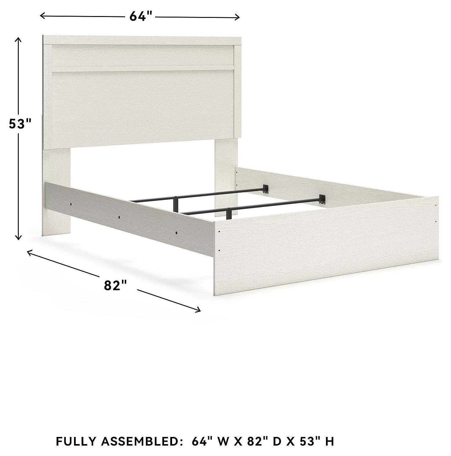 Stelsie White Queen Panel Bed