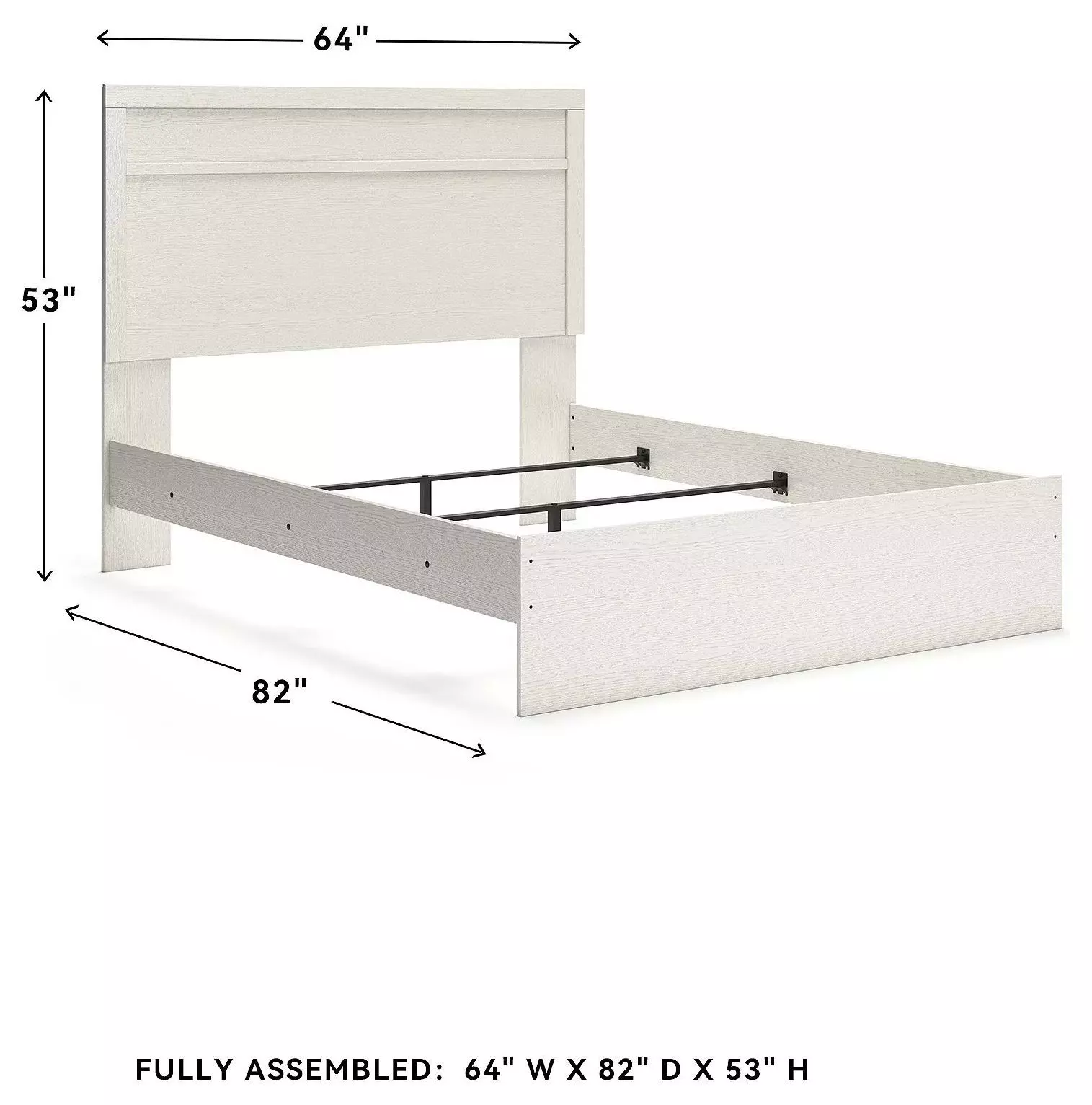 Stelsie White Queen Panel Bed
