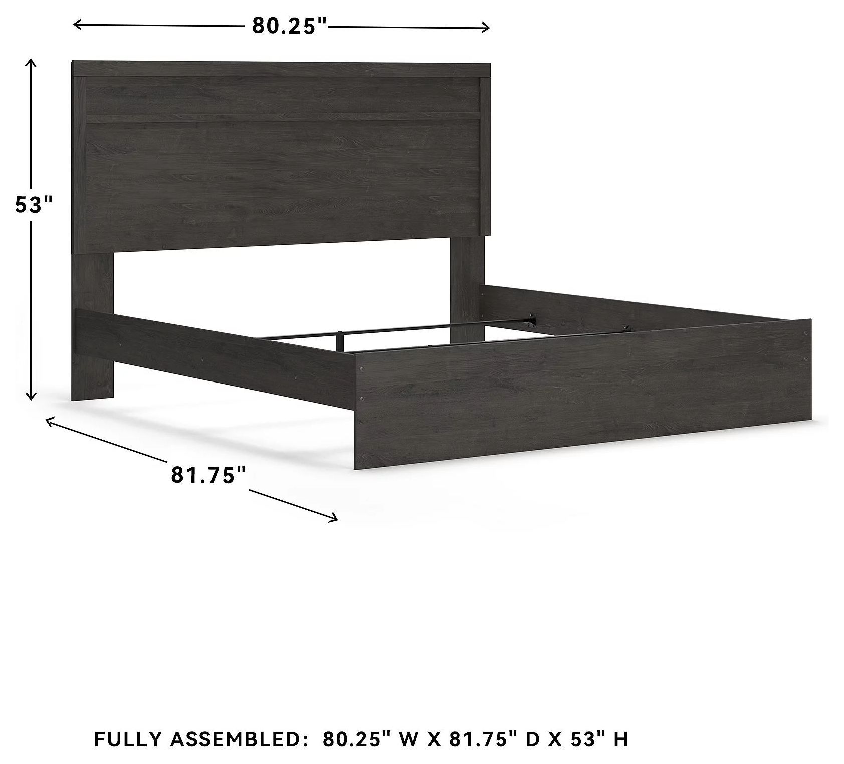 Belachime Black King Panel Bed