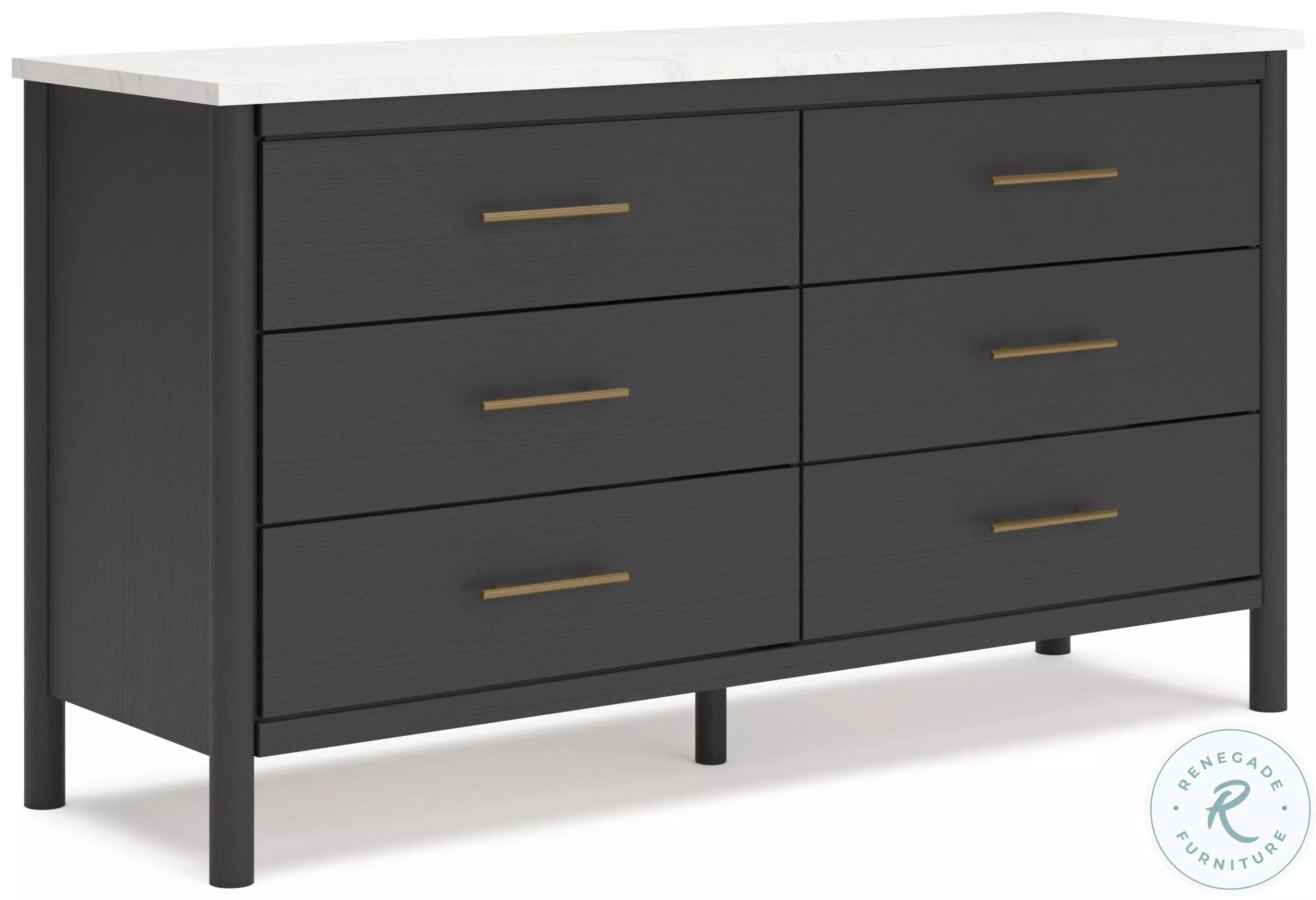 Cadmori - Six Drawer Dresser - Black