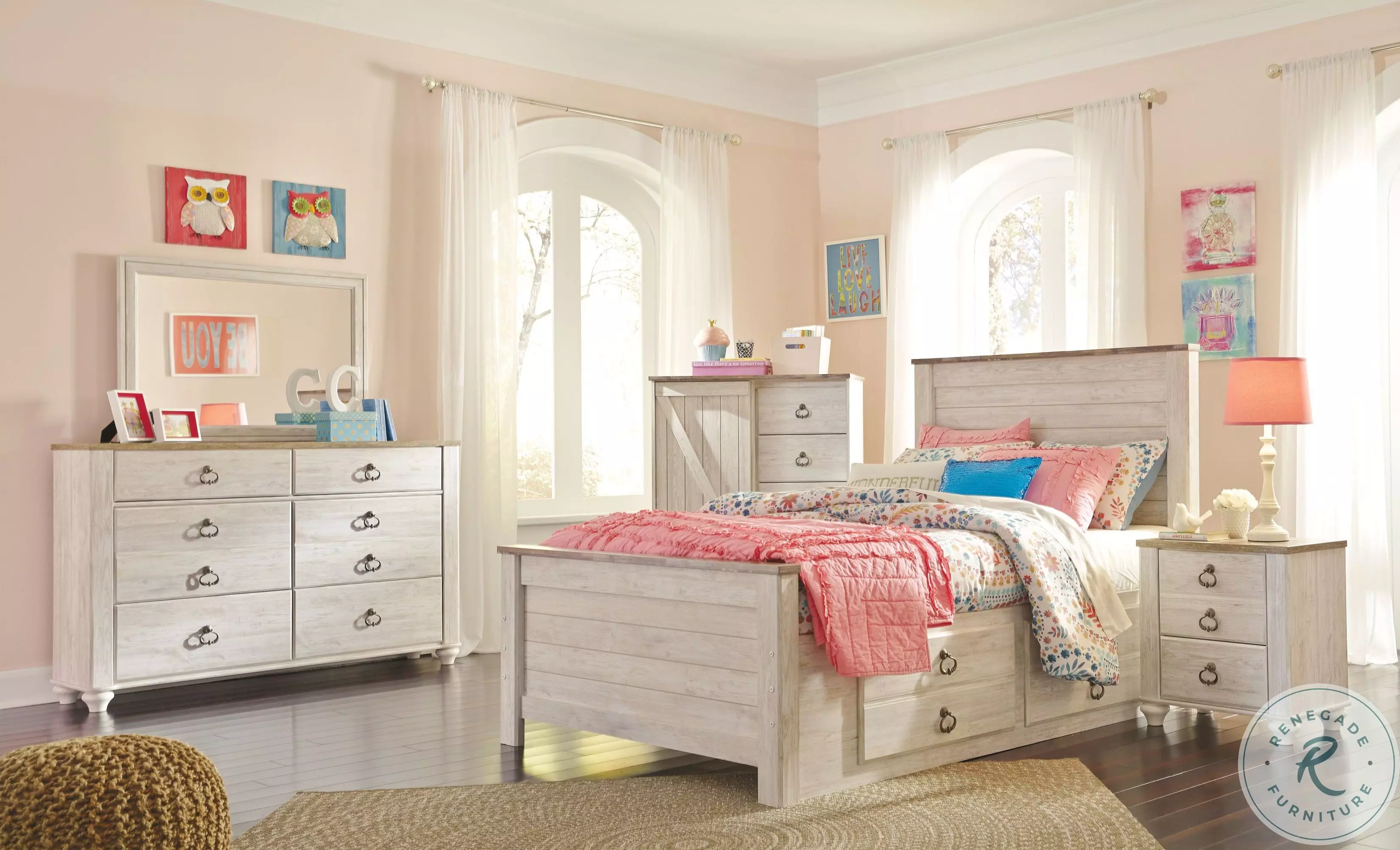 Free & Easy 11号 DAD'S STYLE 7冊セット Willowton Two-tone 2 Drawer Nightstand from Ashley | Coleman