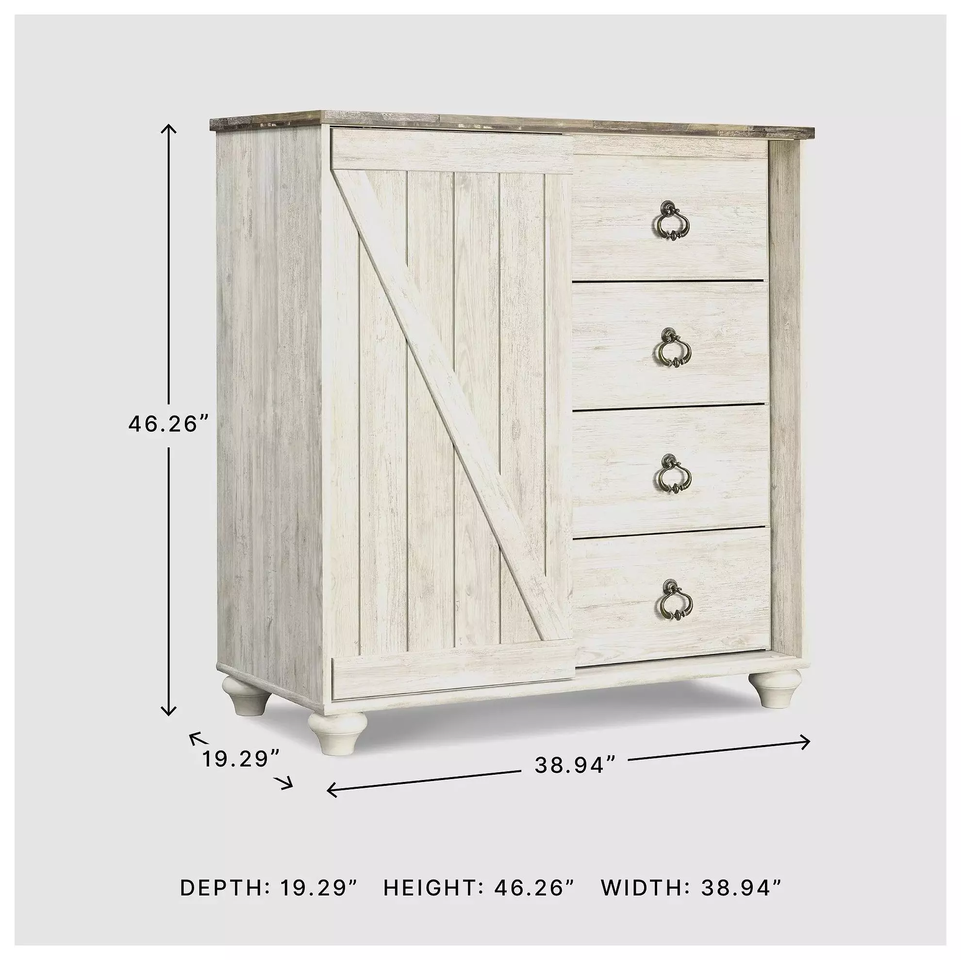 Willowton Whitewash Dressing Chest