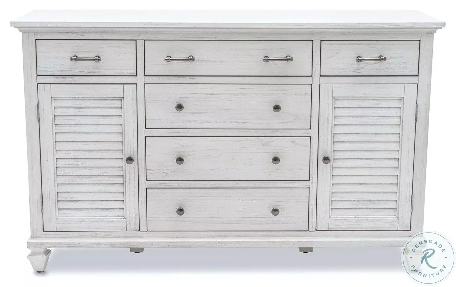 CXチャレンジ　AFTER PARTY うみ&しろは PR＋、PR2枚セット Bay Harbor Distressed White 6 Drawer and 2 Door Dresser From Marra