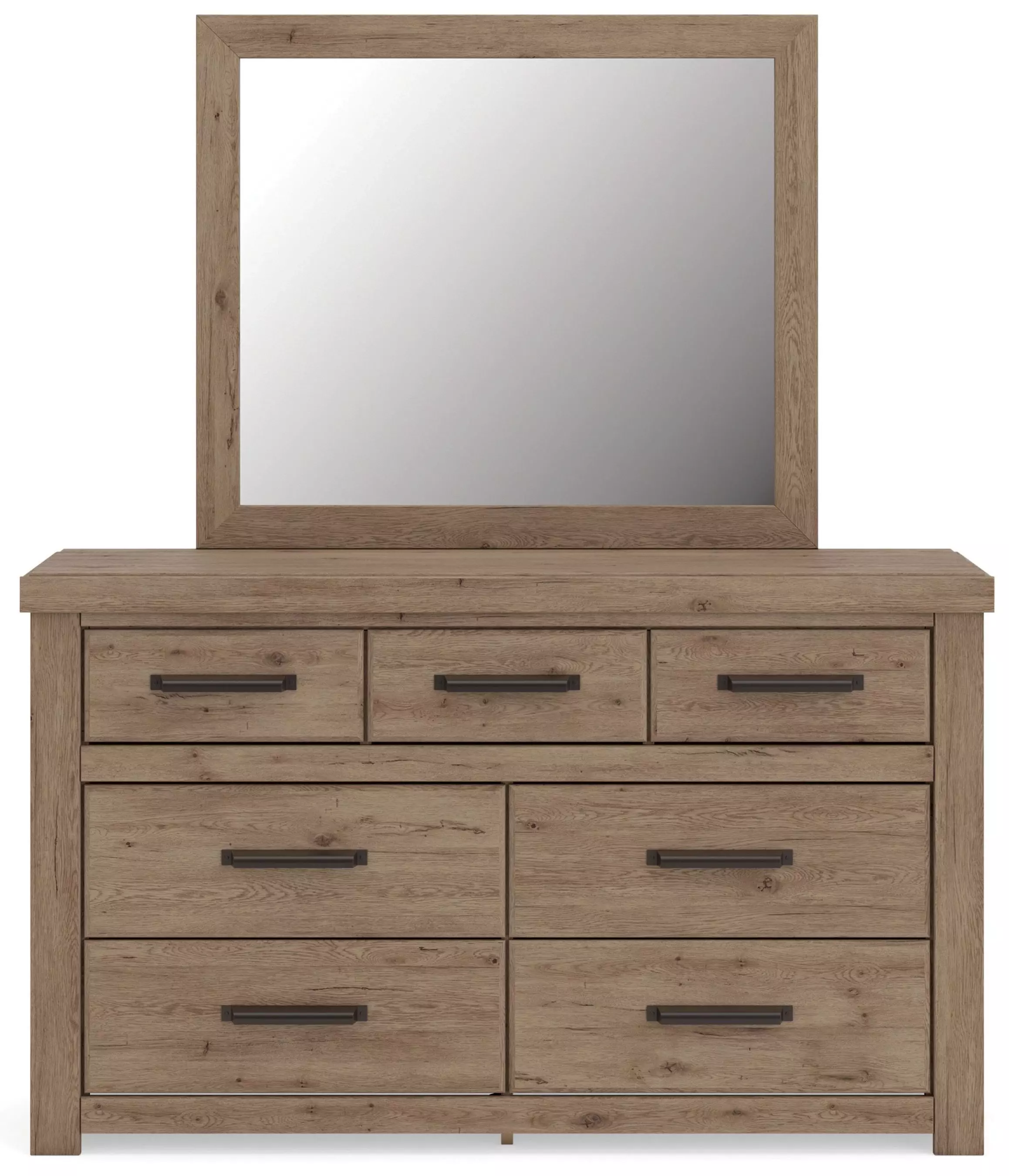 Ashley Keithland Dresser and Mirror, Brown