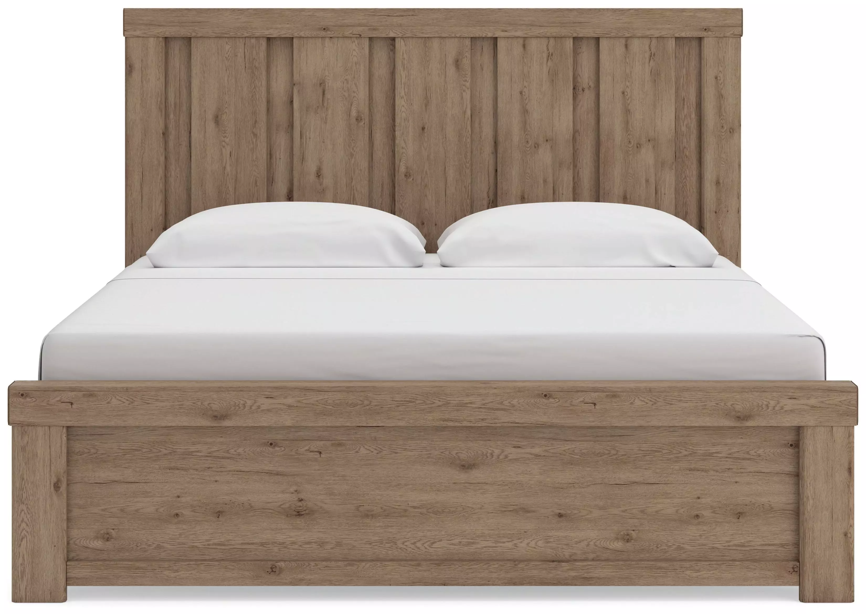 Garistyn Light Brown King Panel Bed (Also known as Contoura) From