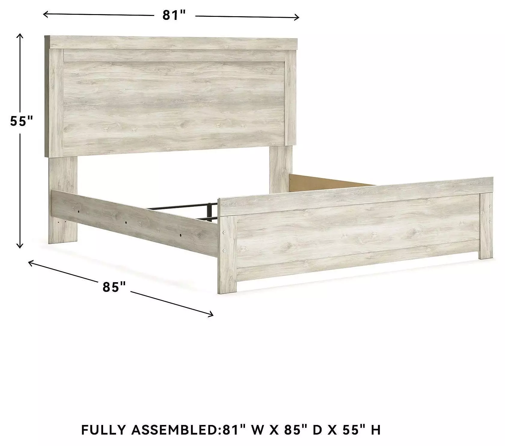 Bellaby Whitewash King Panel Bed